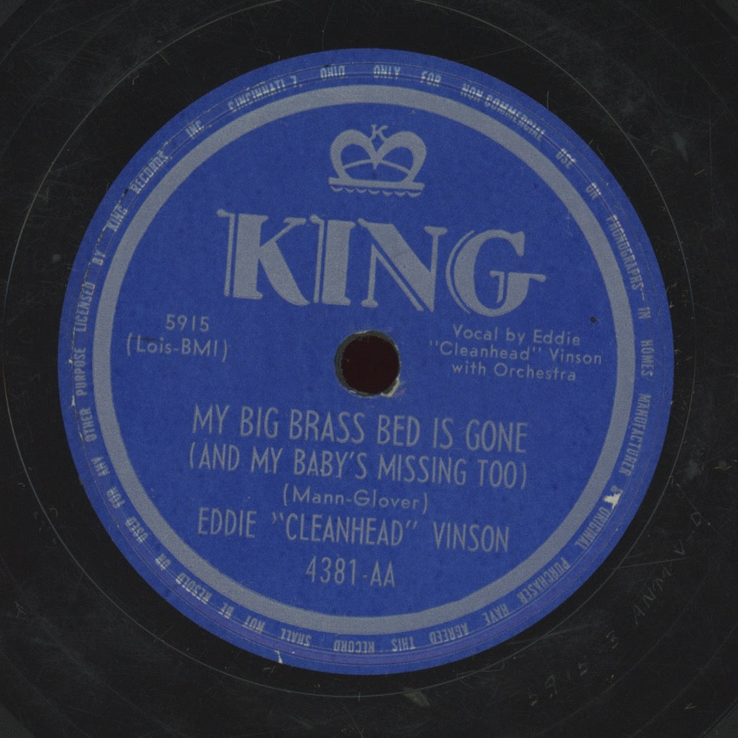 Blues 78 - Eddie "Cleanhead" Vinson - Eddie's Bounce / My Big Brass Bed Is Gone on King