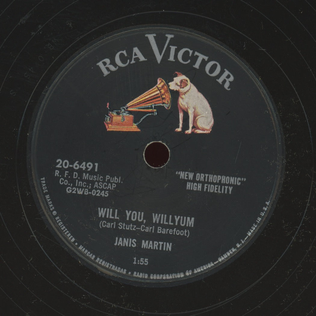 Rockabilly 78 - Janis Martin - Drugstore Rock And Roll / Will You, Willyum on RCA Victor