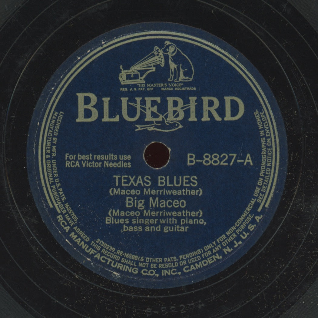 Blues 78 - Big Maceo - Texas Blues / Worried Life Blues on Bluebird