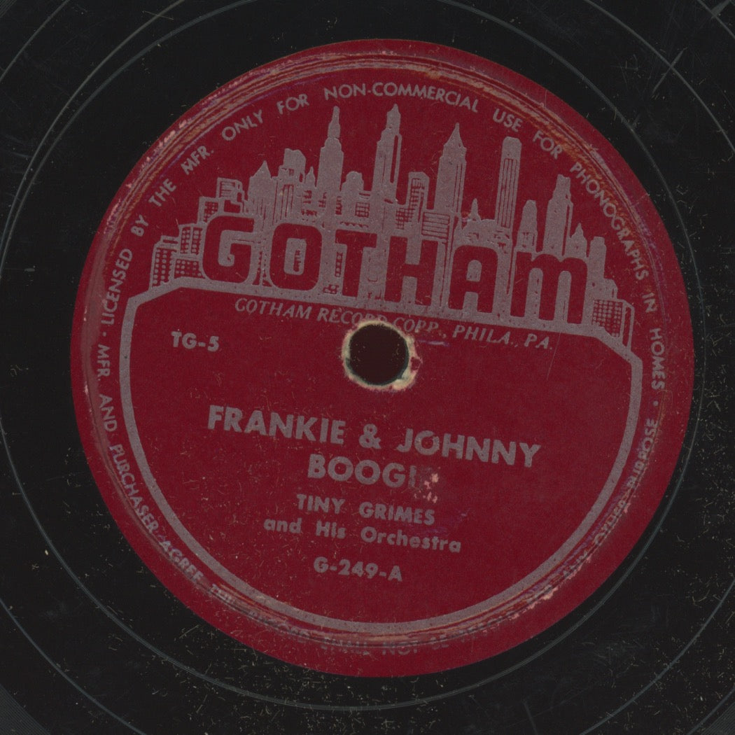 R&B 78 - Tiny Grimes And His Orchestra - Frankie & Johnny Boogie / Riverside Jump on Gotham