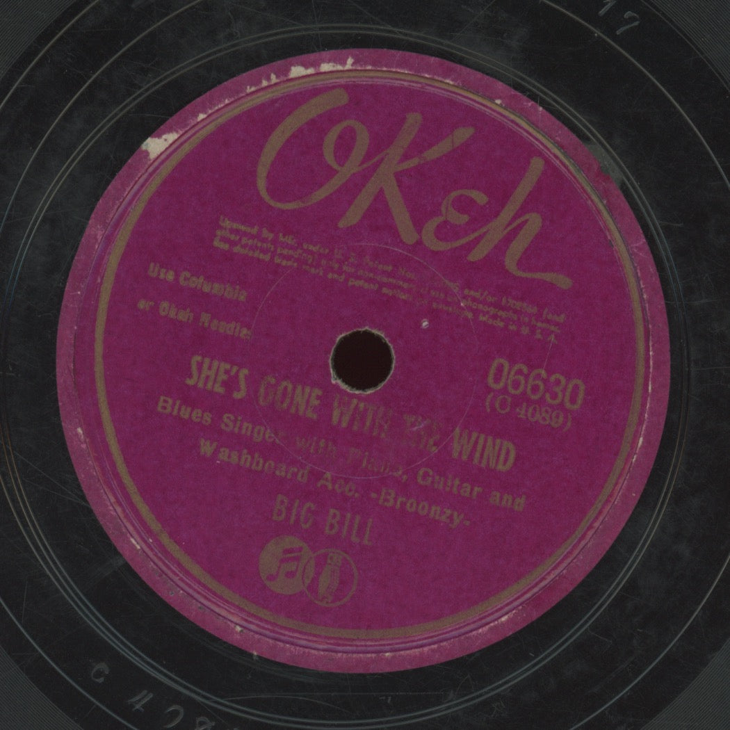 Blues 78 - Big Bill Broonzy - Why Should I Spend My Money / She's Gone With The Wind on Okeh