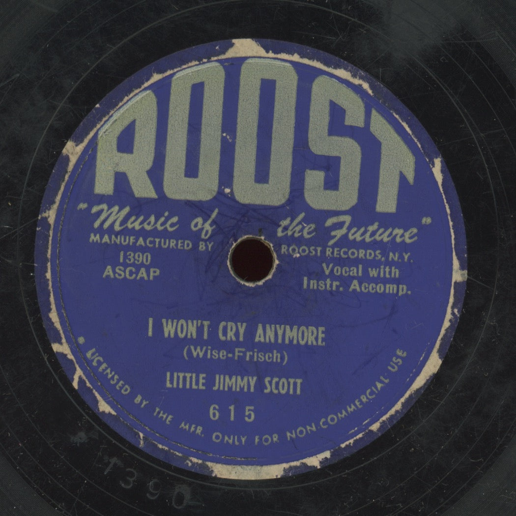 Blues 78 - Jimmy Scott - I'll Be Seeing You / I Won't Cry Anymore on Roost