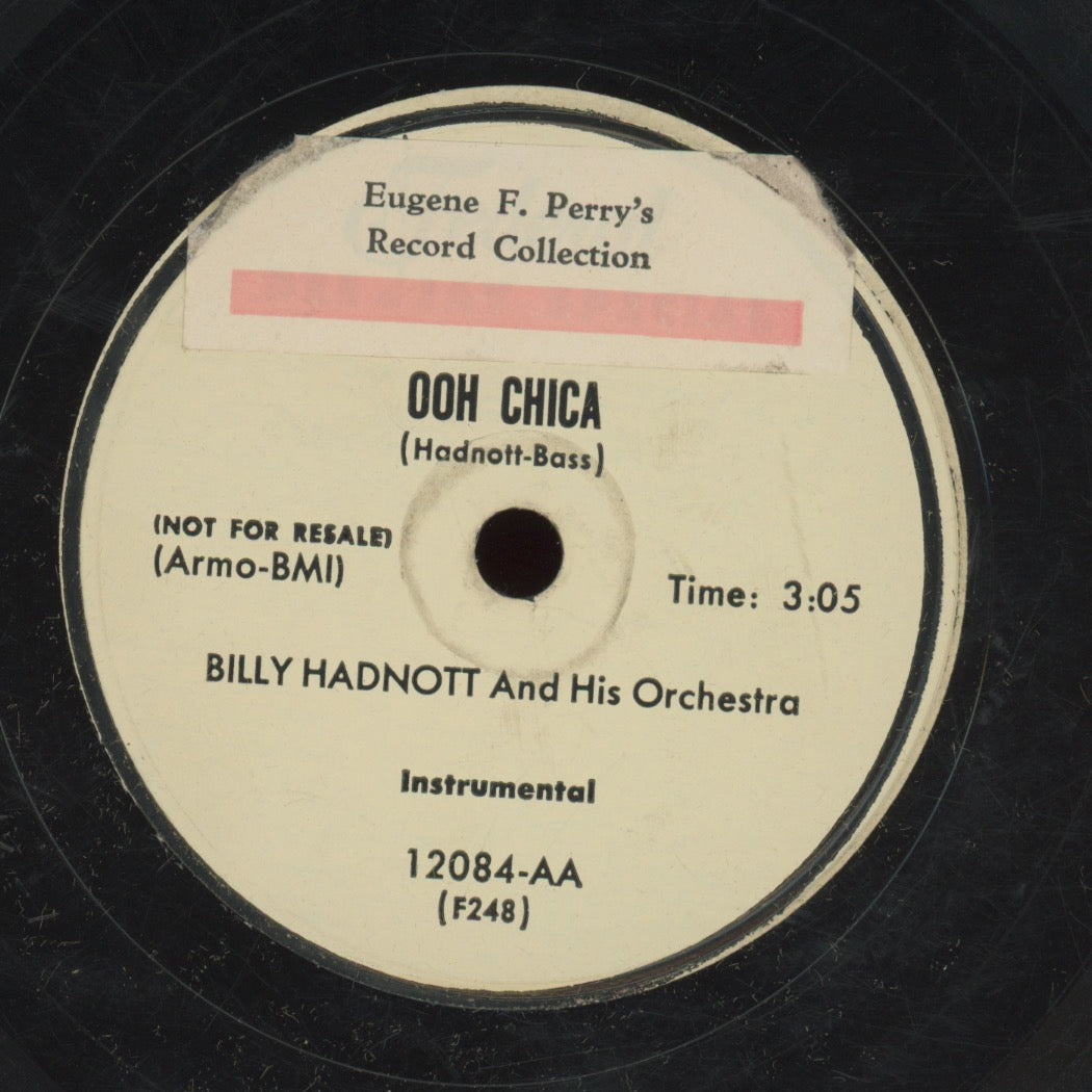 R&B Instrumental 78 - Billy Hadnott And His Orchestra - My Ideal / Ooh Chica on Federal Promo
