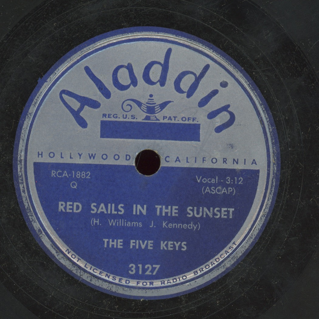 Doo Wop 78 - The Five Keys - Red Sails In The Sunset / Be Anything But Be Mine on Aladdin