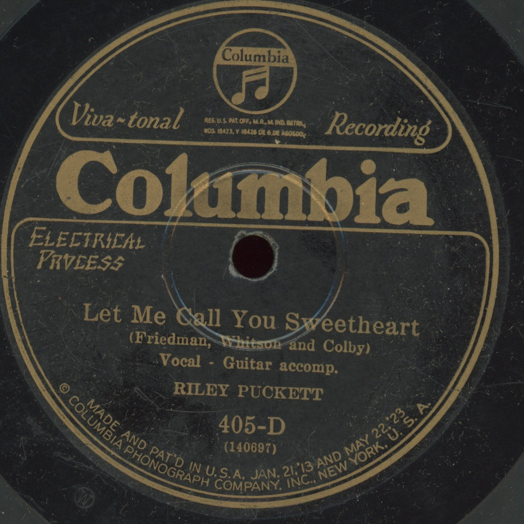 Pre-War Country 78 - Riley Puckett - Silver Threads Among The Gold / Let Me Call You Sweetheart