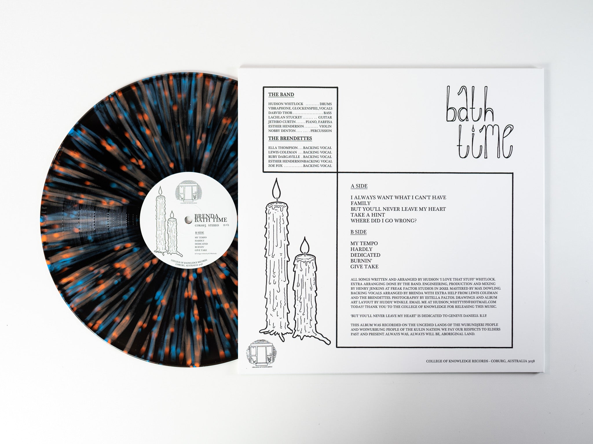 Brenda - Bath Time [Black Ice, Orange, and Blue Splatter Vinyl]