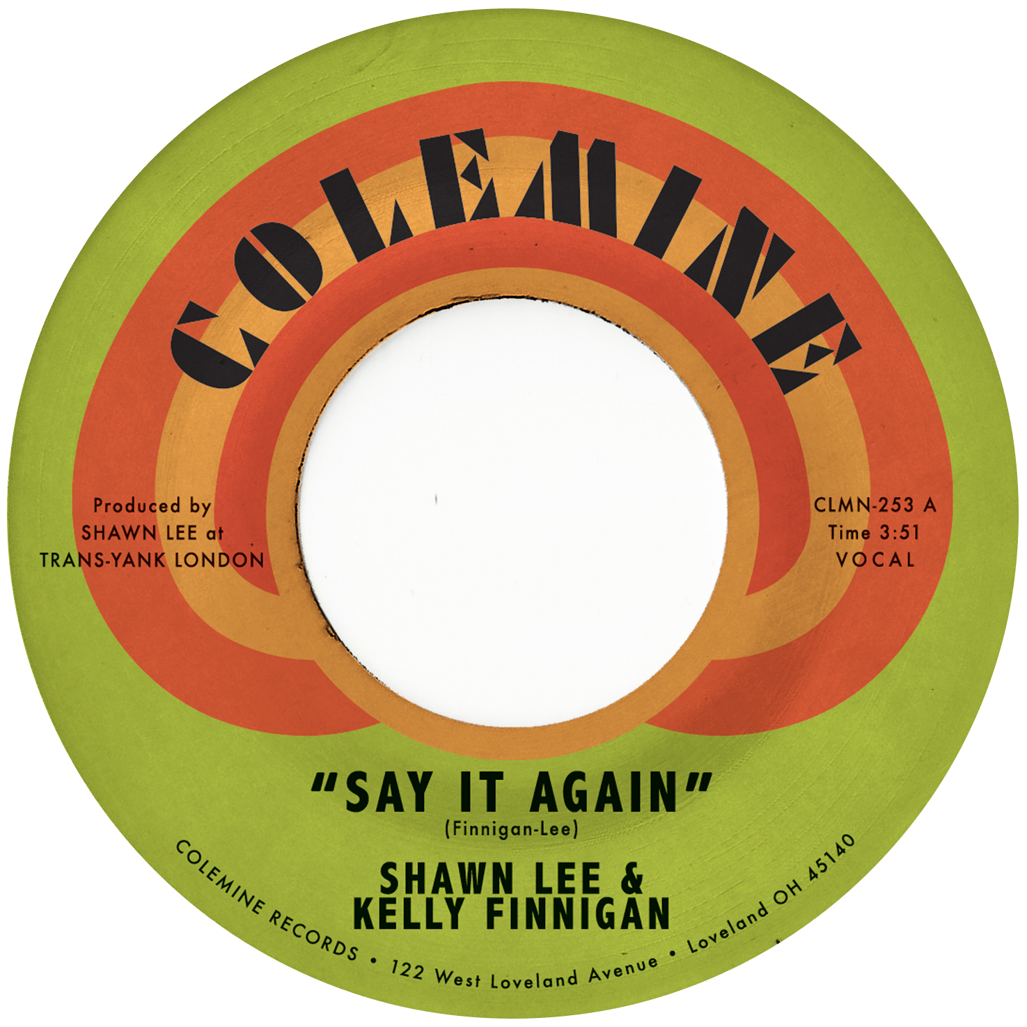 Shawn Lee & Kelly Finnigan - Say It Again / Harpsichord Rock [Coke Bottle Clear 7"]
