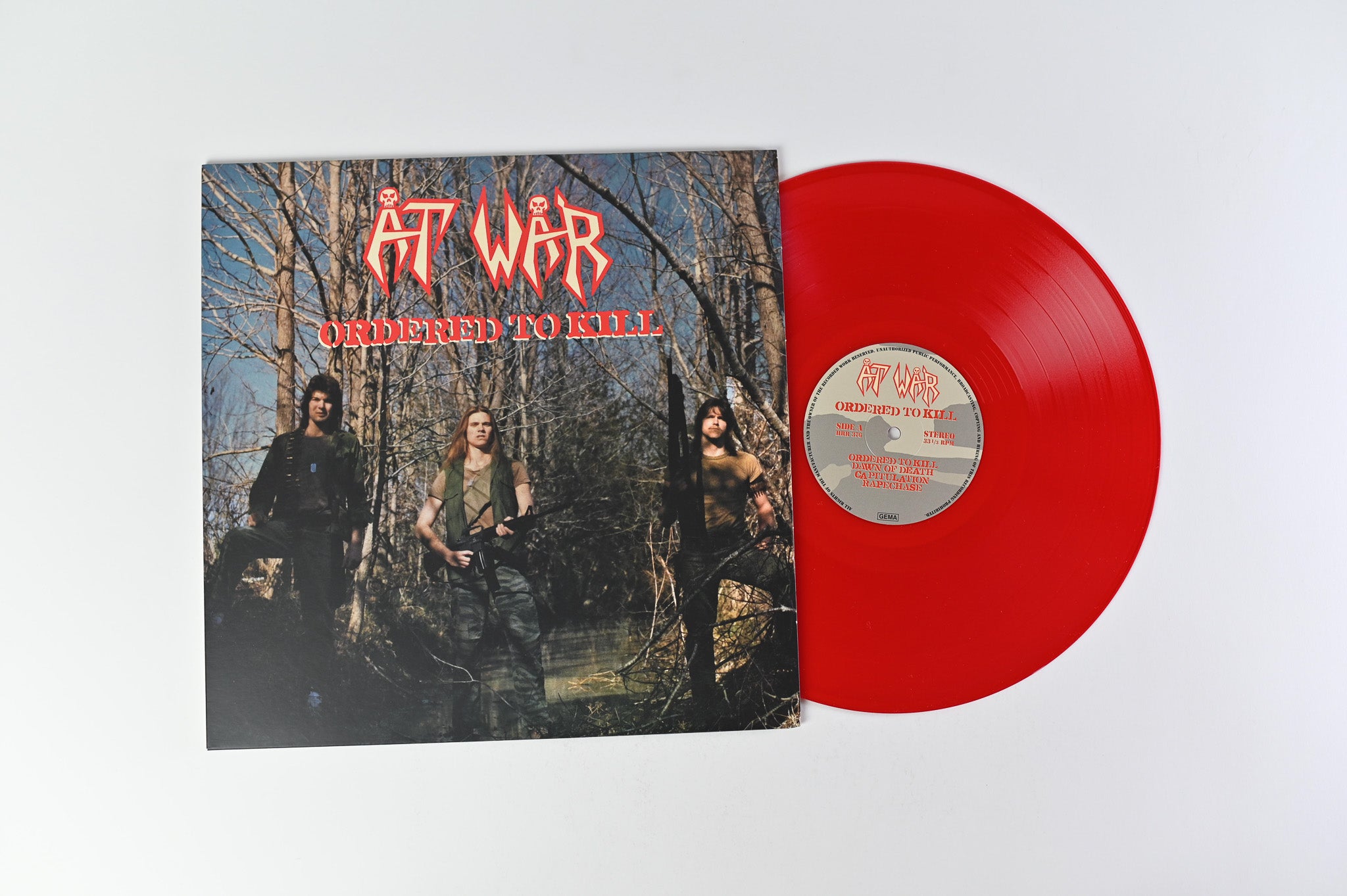 At War - Ordered To Kill on High Roller Ltd Red Blood Transparent Reissue