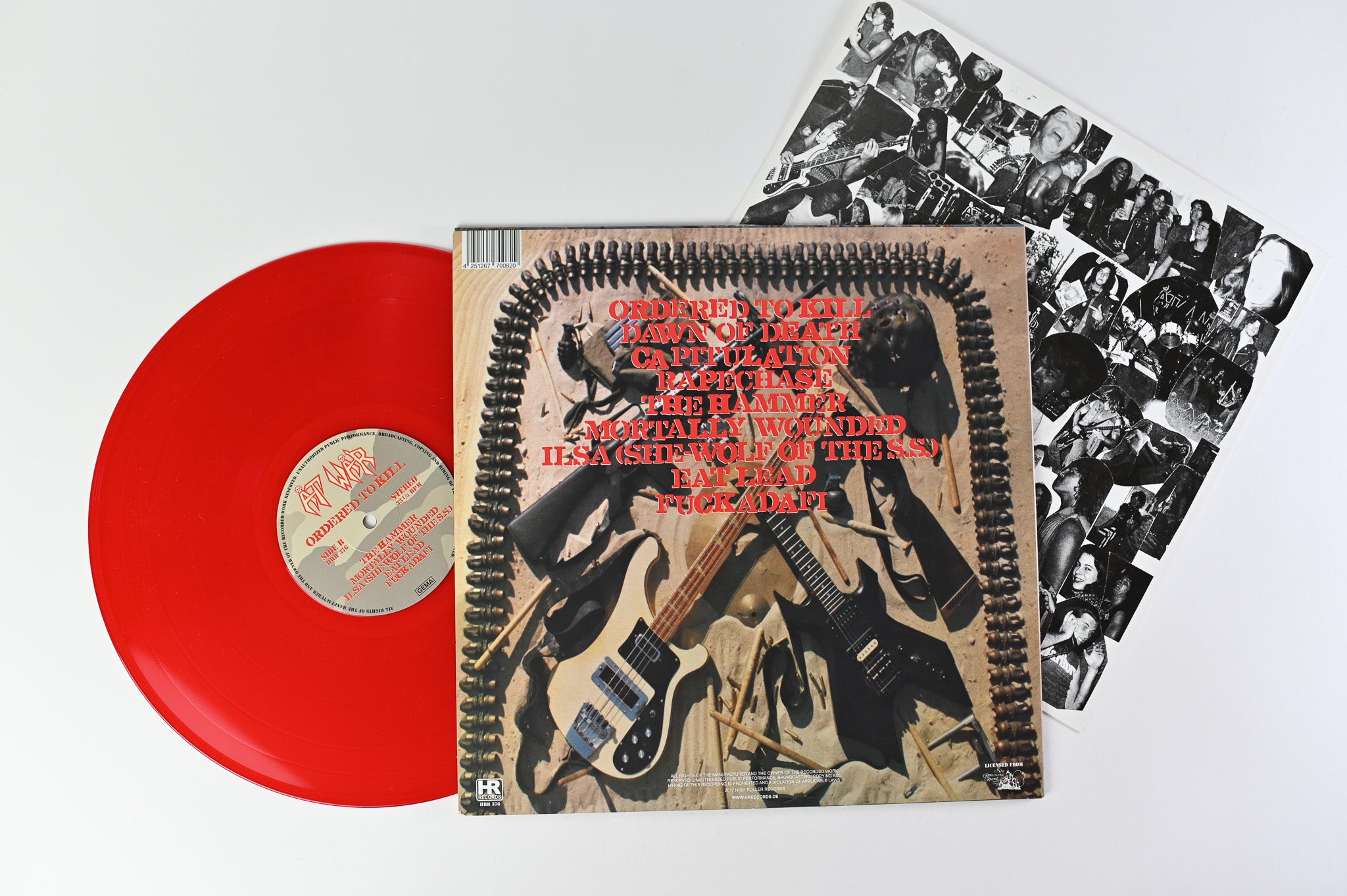 At War - Ordered To Kill on High Roller Ltd Red Blood Transparent Reissue