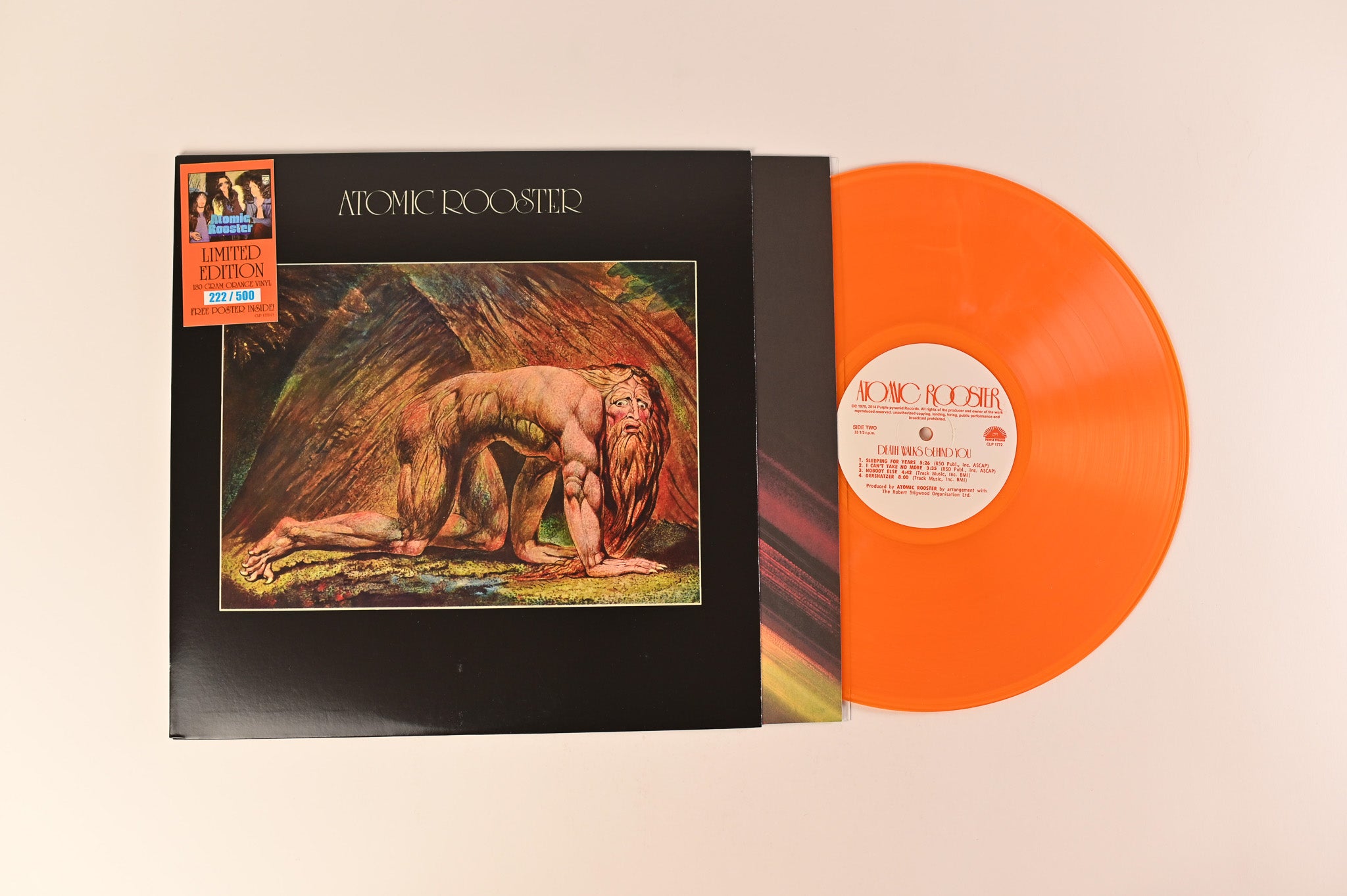 Atomic Rooster - Death Walks Behind You on Purple Pyramid Ltd Numbered Orange Vinyl Reissue