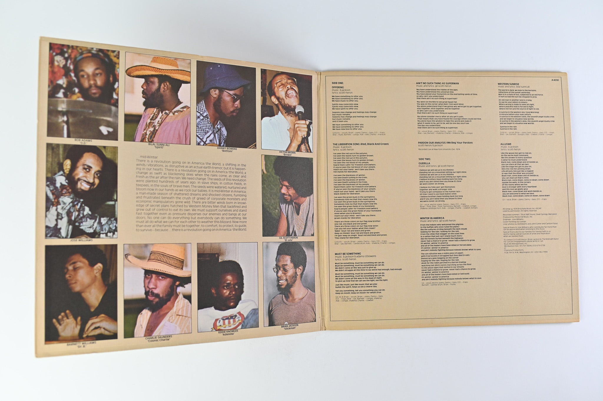 Gil Scott-Heron & Brian Jackson - The First Minute Of A New Day on Arista Promo With Publicity Photos
