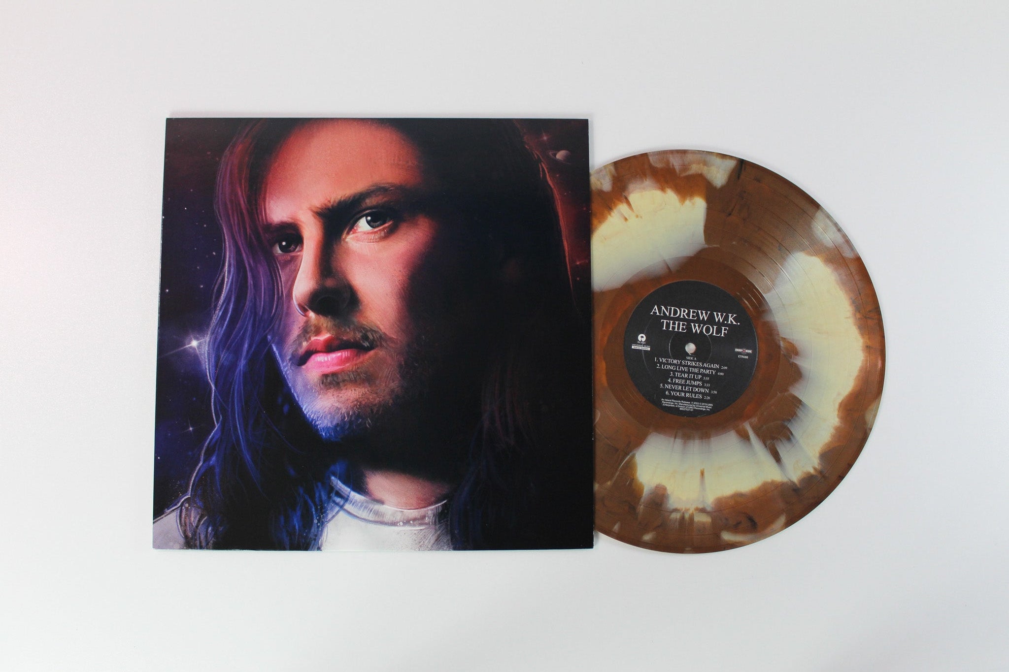 Andrew W.K. - The Wolf on Enjoy the Ride Ltd Brown/Beige Wolf Swirl Reissue