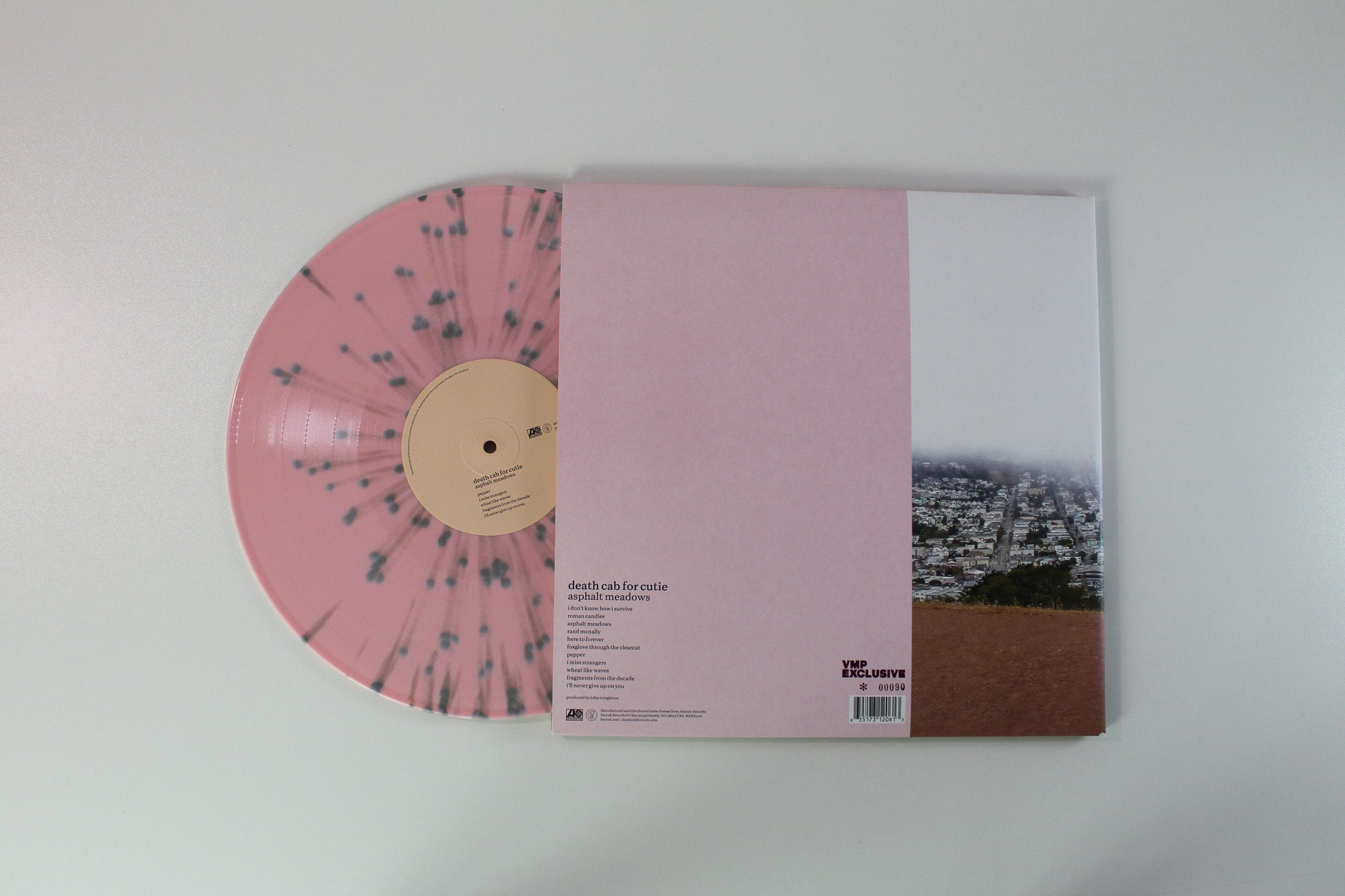 Death Cab For Cutie - Asphalt Meadows on Barsuk Vinyl Me Please Ltd Numbered Pink w/ Gray Splatter