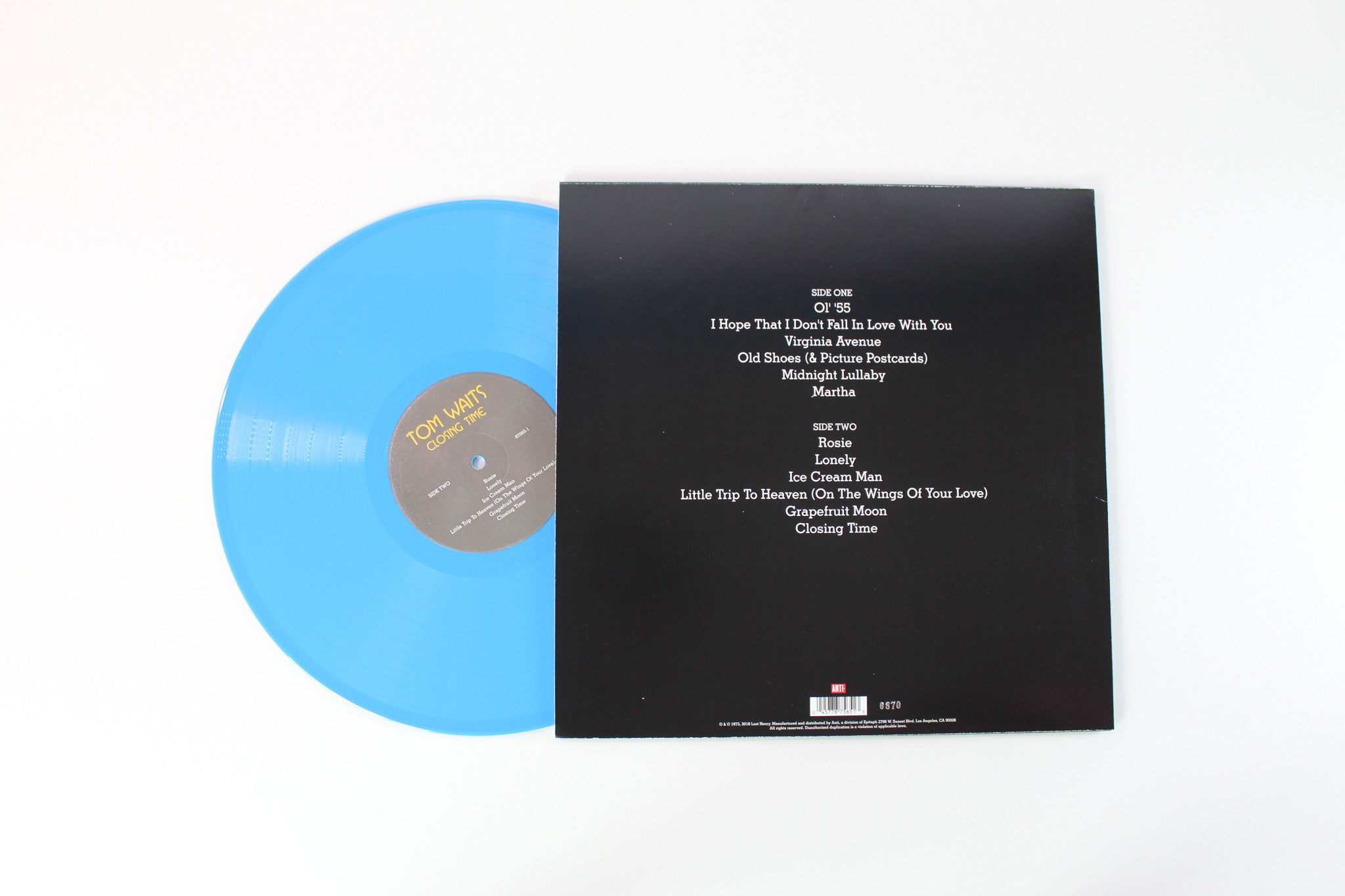 Tom Waits - Closing Time on Anti Vinyl Me Please Ltd Numbered Blue Opaque Reissue