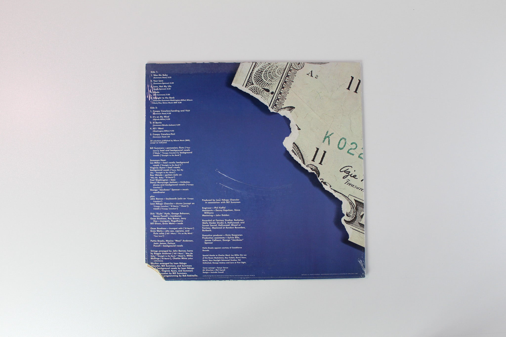 Bill Summers & Summers Heat - Straight To The Bank on Prestige - Sealed