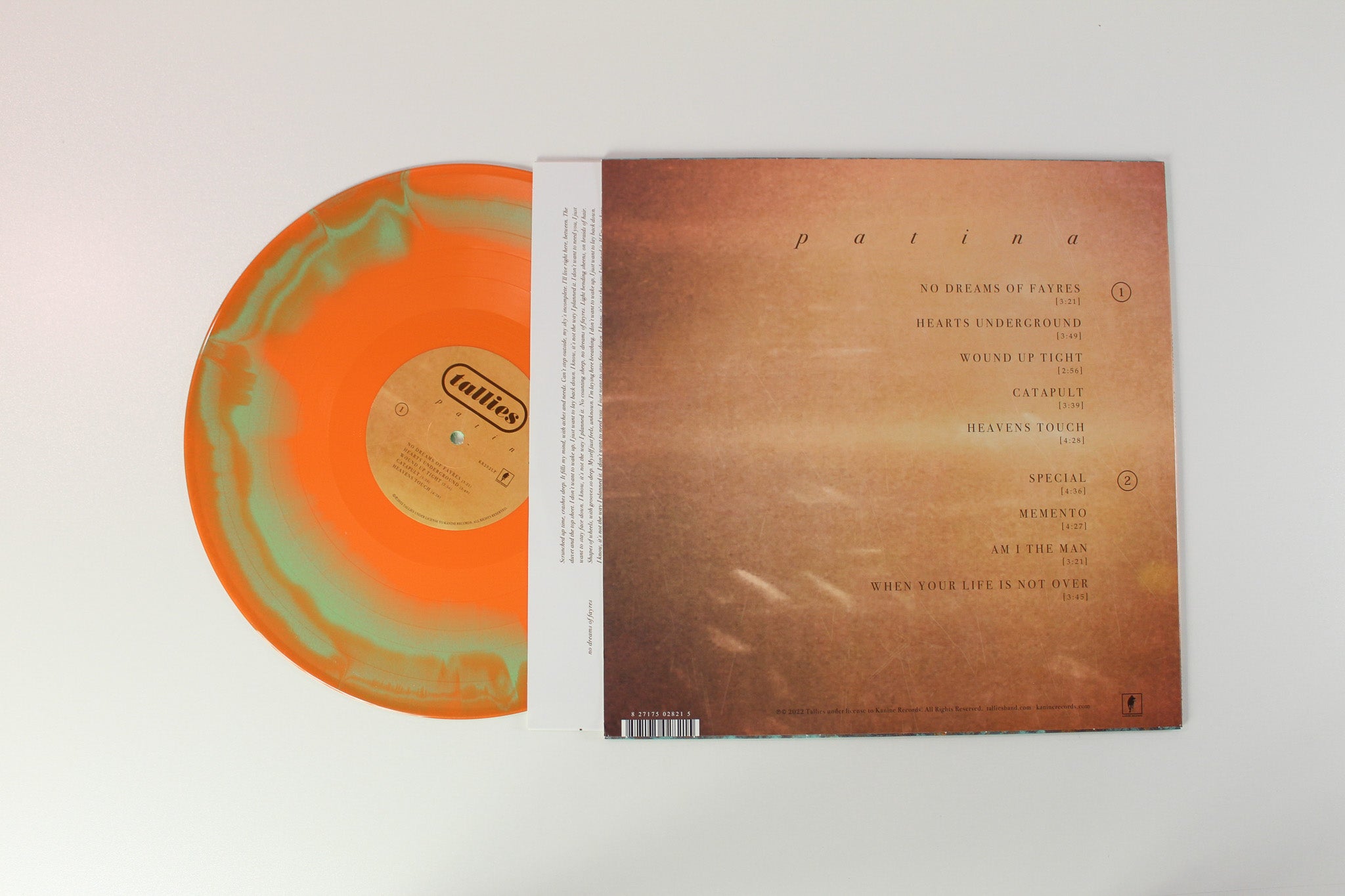 Tallies - Patina on Kanine Records - Green / Orange Vinyl