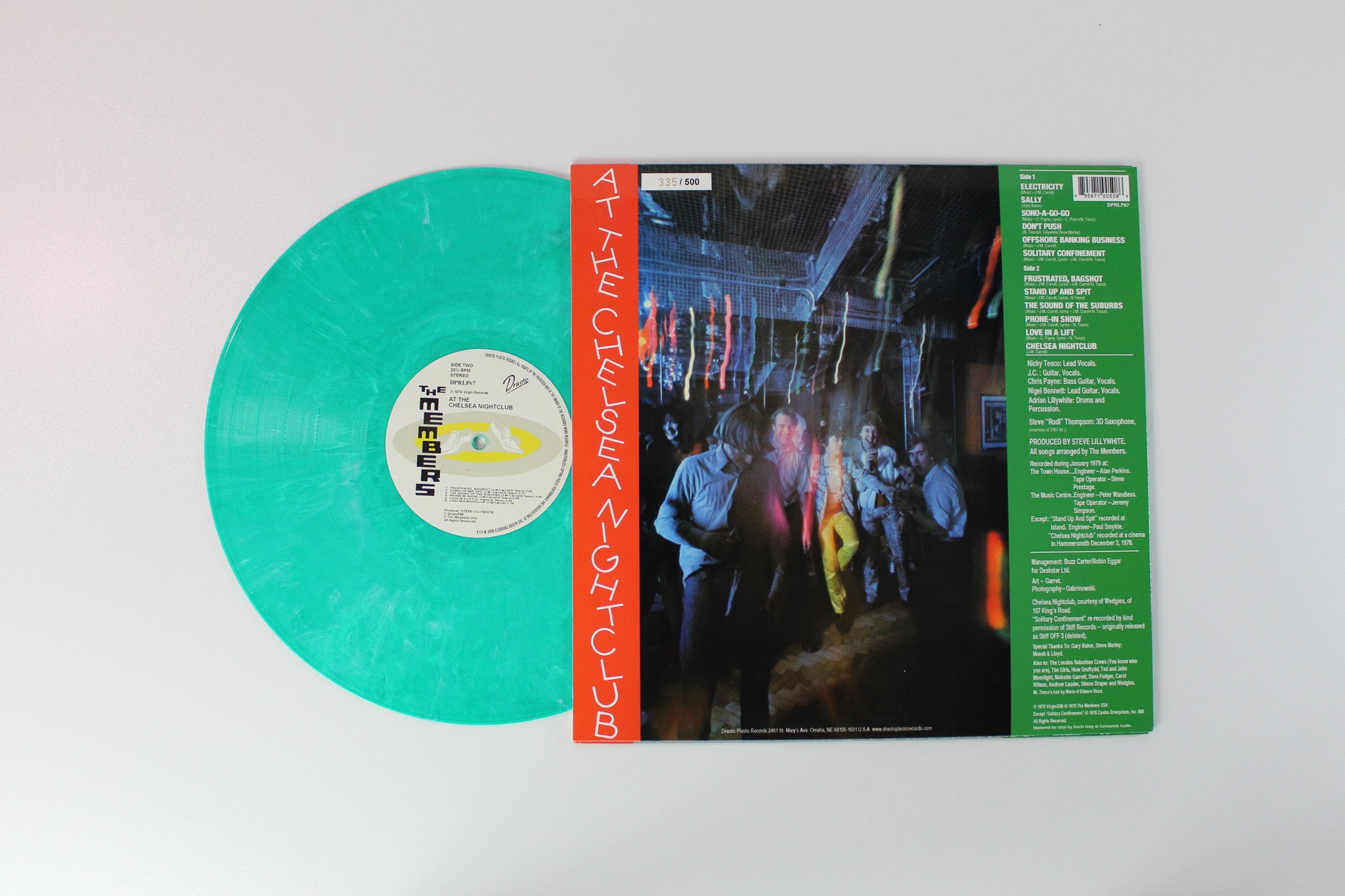 The Members - At The Chelsea Nightclub on Drastic Plastic Records - Green Vinyl