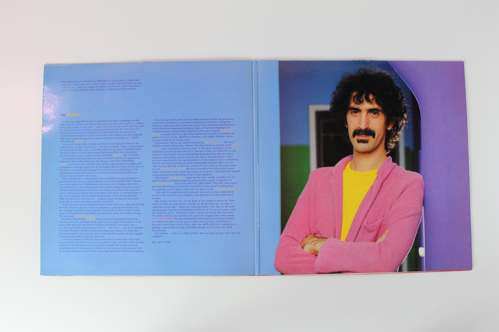 Frank Zappa - You Are What You Is on EMI - UK pressing