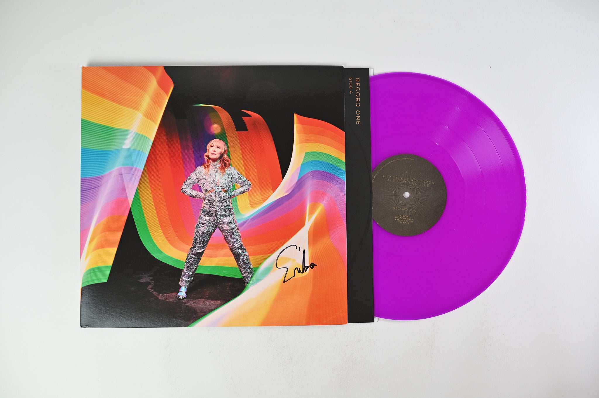 Heartless Bastards - A Beautiful Life on Sweet Unknown Thirty Tigers Violet Vinyl Signed