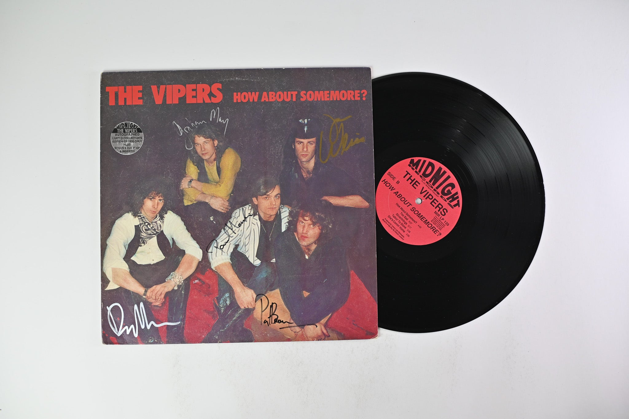 The Vipers - How About Somemore on Midnight Records Signed