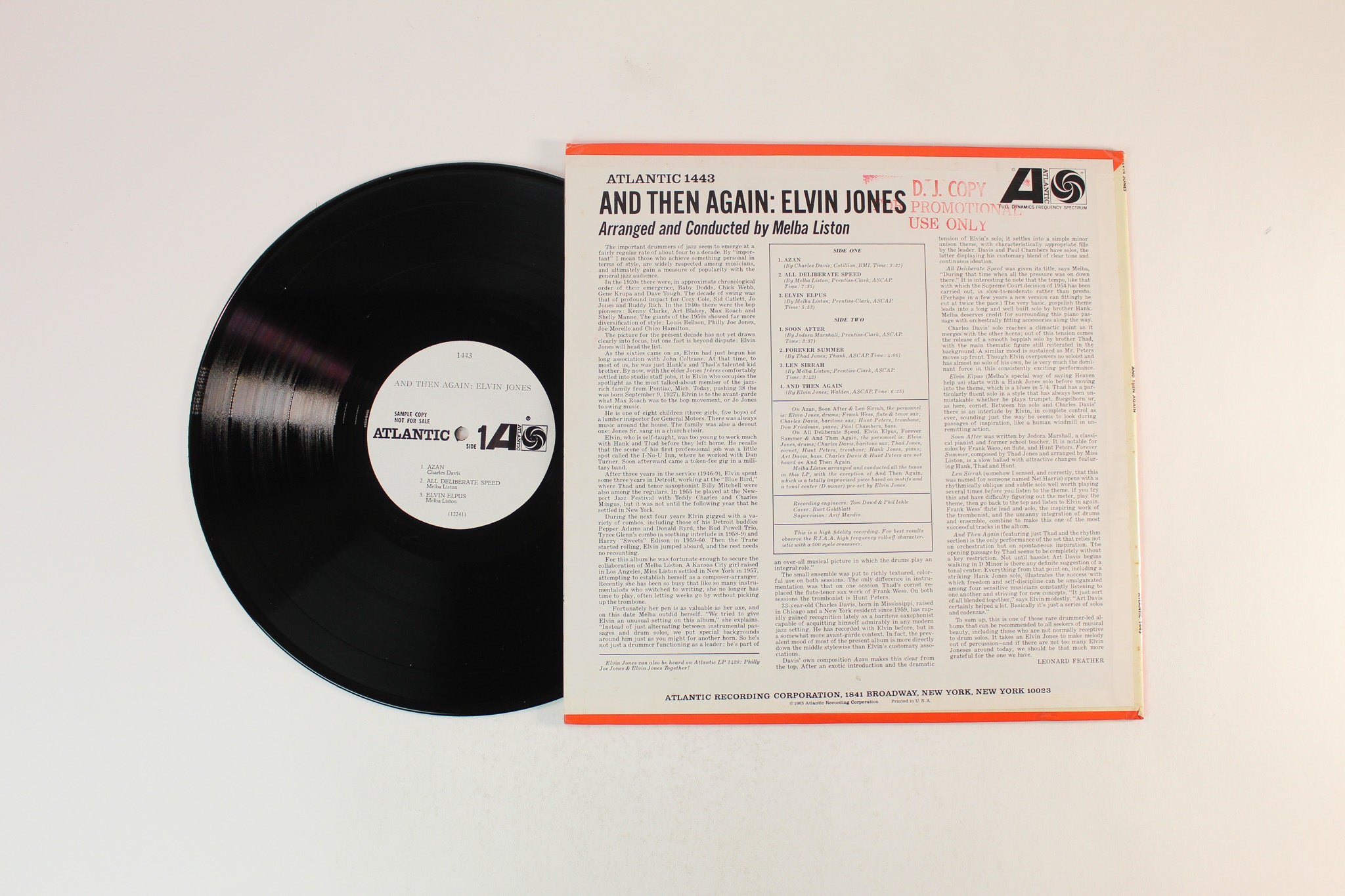 Elvin Jones - And Then Again on Atlantic Mono Promo