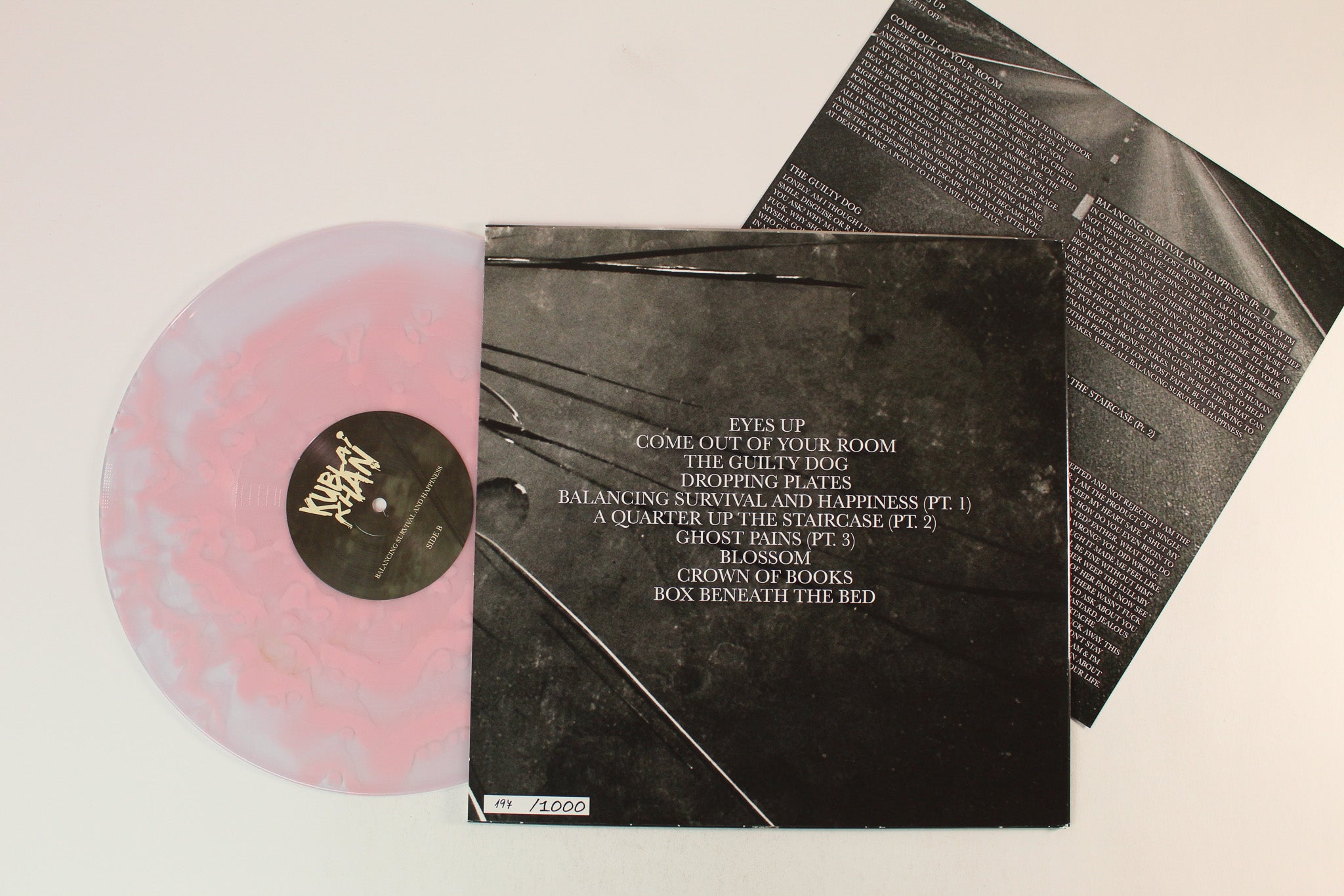 Kublai Khan - Balancing Survival & Happiness on Artery Ltd Numbered Clear w/ Pink Cloudy