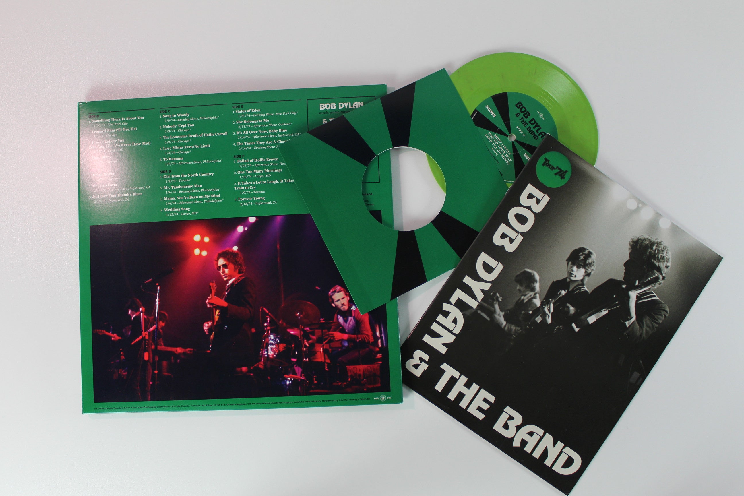 Bob Dylan - The 1974 Live Recordings (The Missing Songs From Before The Flood) on Third Man Records Green Vinyl
