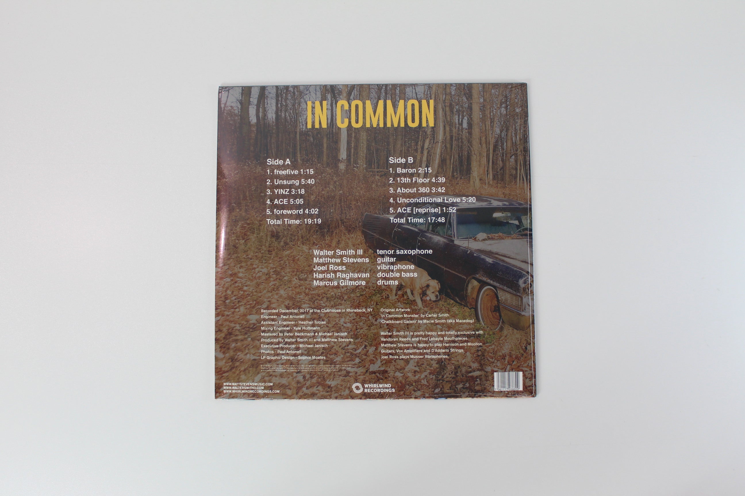 Walter Smith III, Matthew Stevens, Joel Ross, Harish Raghavan, Marcus Gilmore - In Common on Whirlwind Recordings Ltd. Yellow Vinyl Reissue Sealed