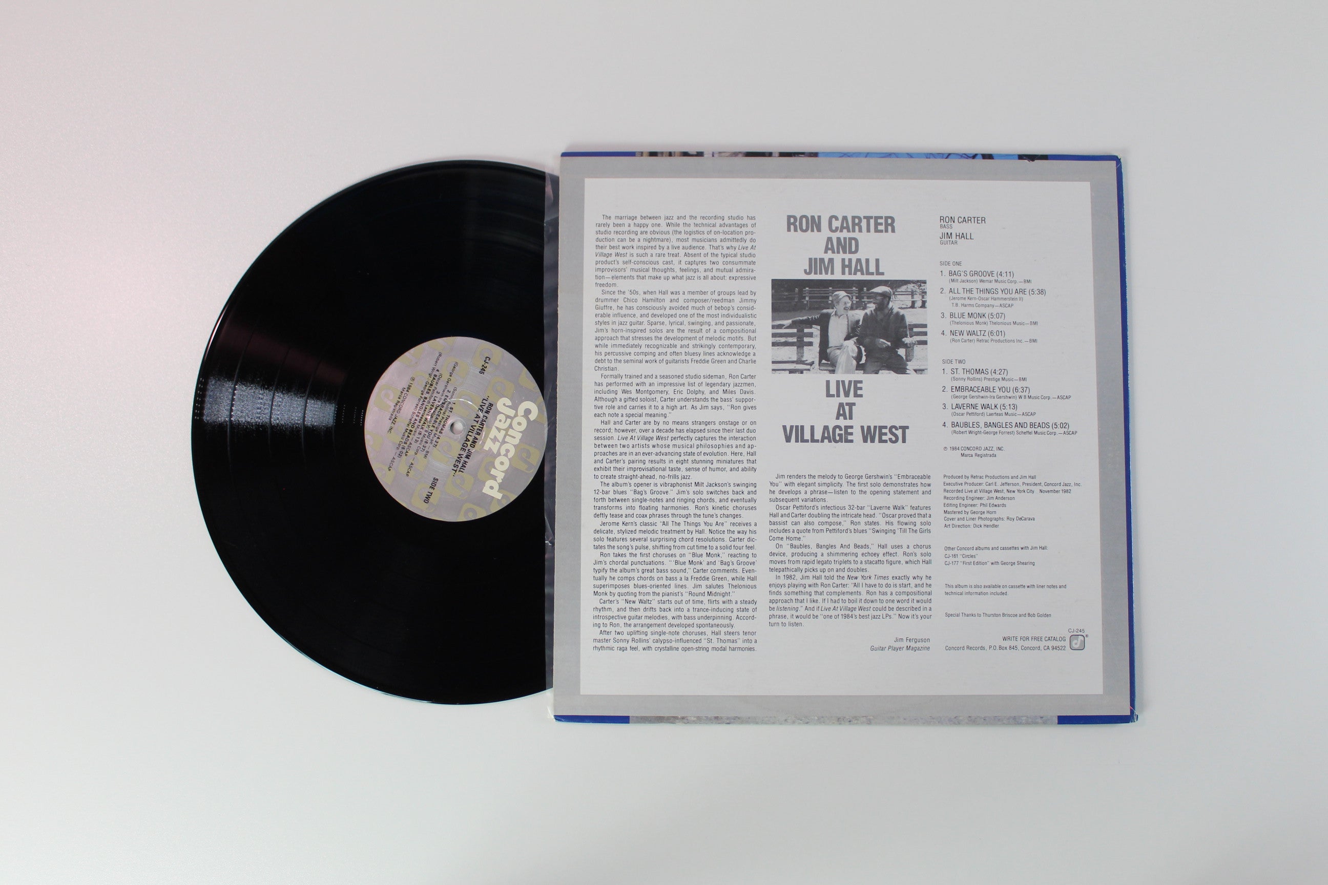 Jim Hall / Ron Carter Duo - Live At Village West on Concord Jazz