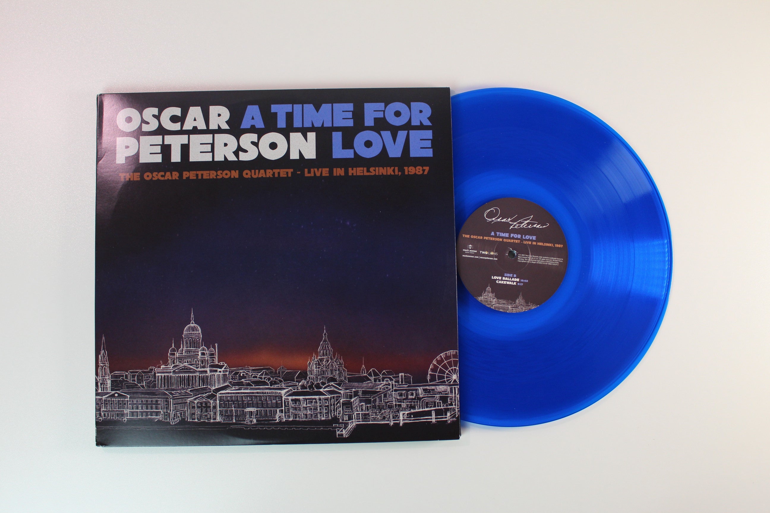 Oscar Peterson - A Time For Love: The Oscar Peterson Quartet - Live In Helsinki, 1987 on Mack Avenue RSD BF 2021 Translucent Blue Vinyl