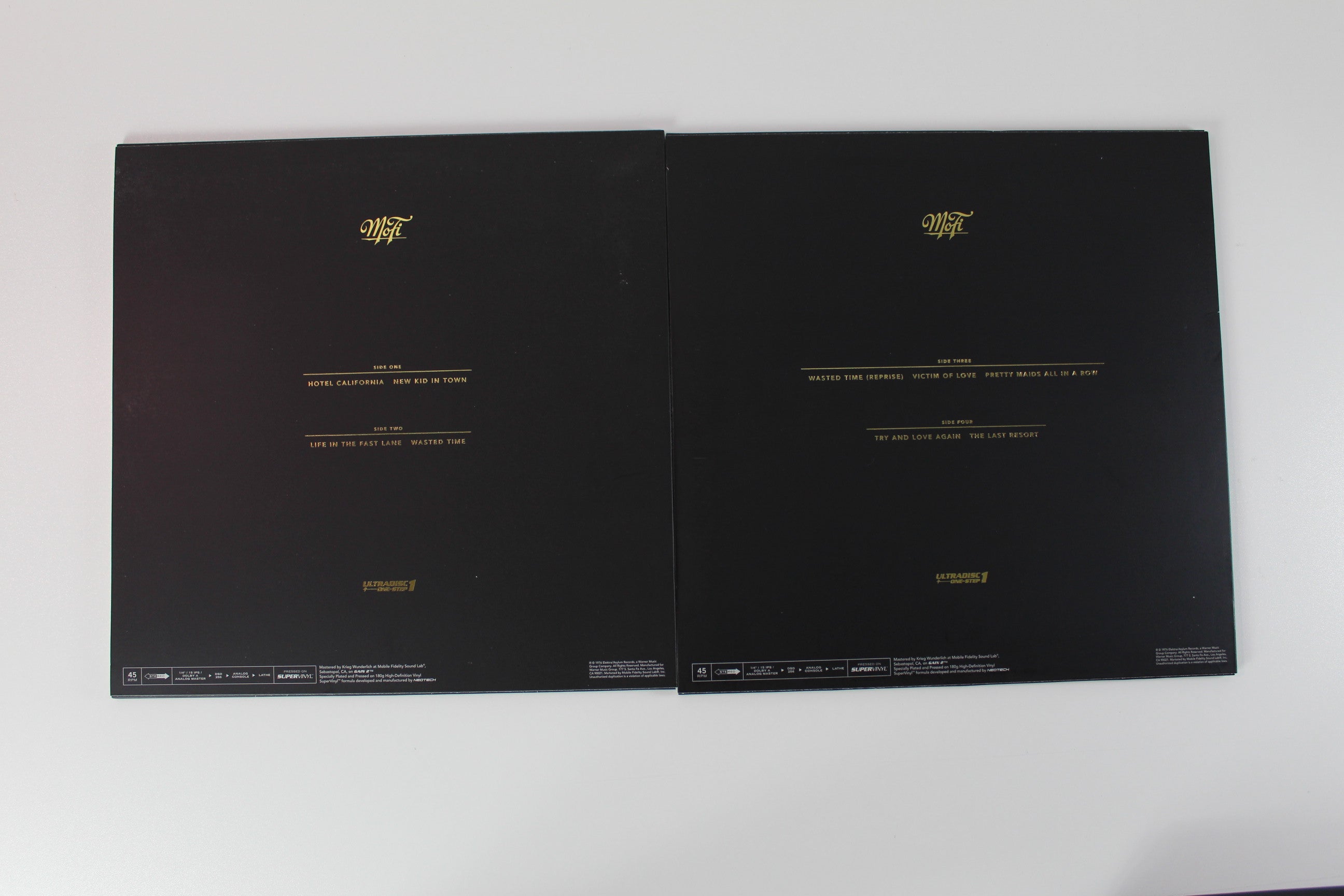 Eagles - Hotel California on Mobile Fidelity Sound Lab 2 X 12" 45 RPM Ltd Numbered Box Set Reissue