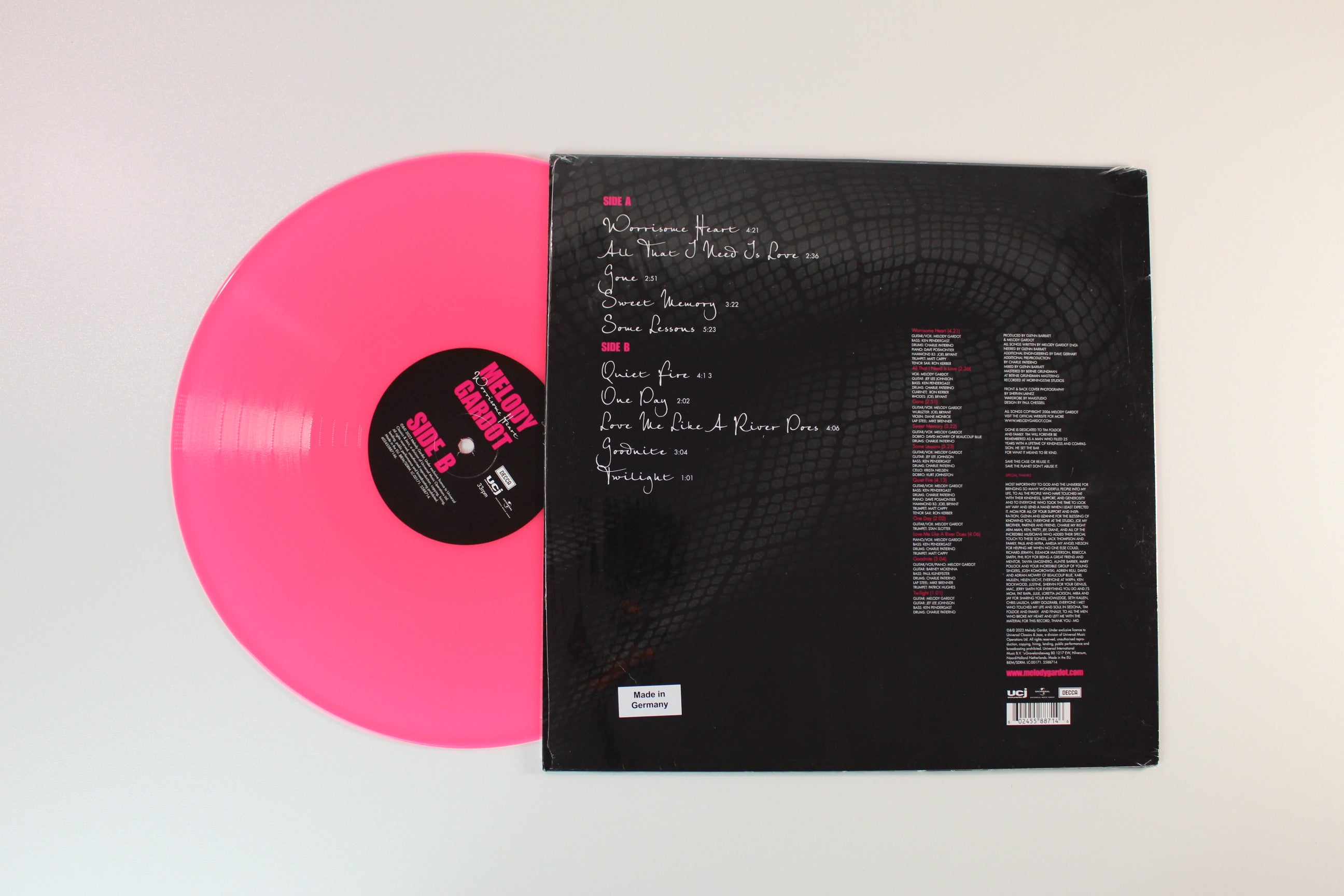 Melody Gardot - Worrisome Heart on UCJ Music Ltd Pink Vinyl Reissue