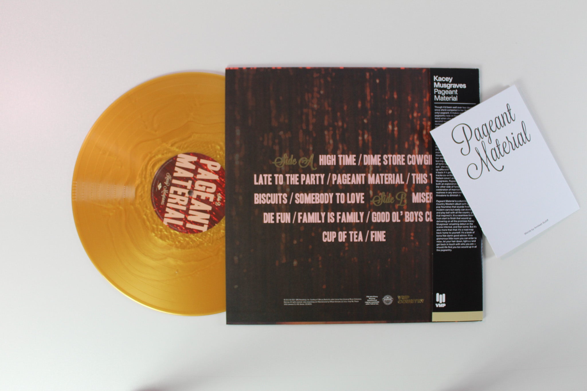 Kacey Musgraves - Pageant Material on Mercury Vinyl Me Please 180 Gram Gold Nugget Vinyl Reissue
