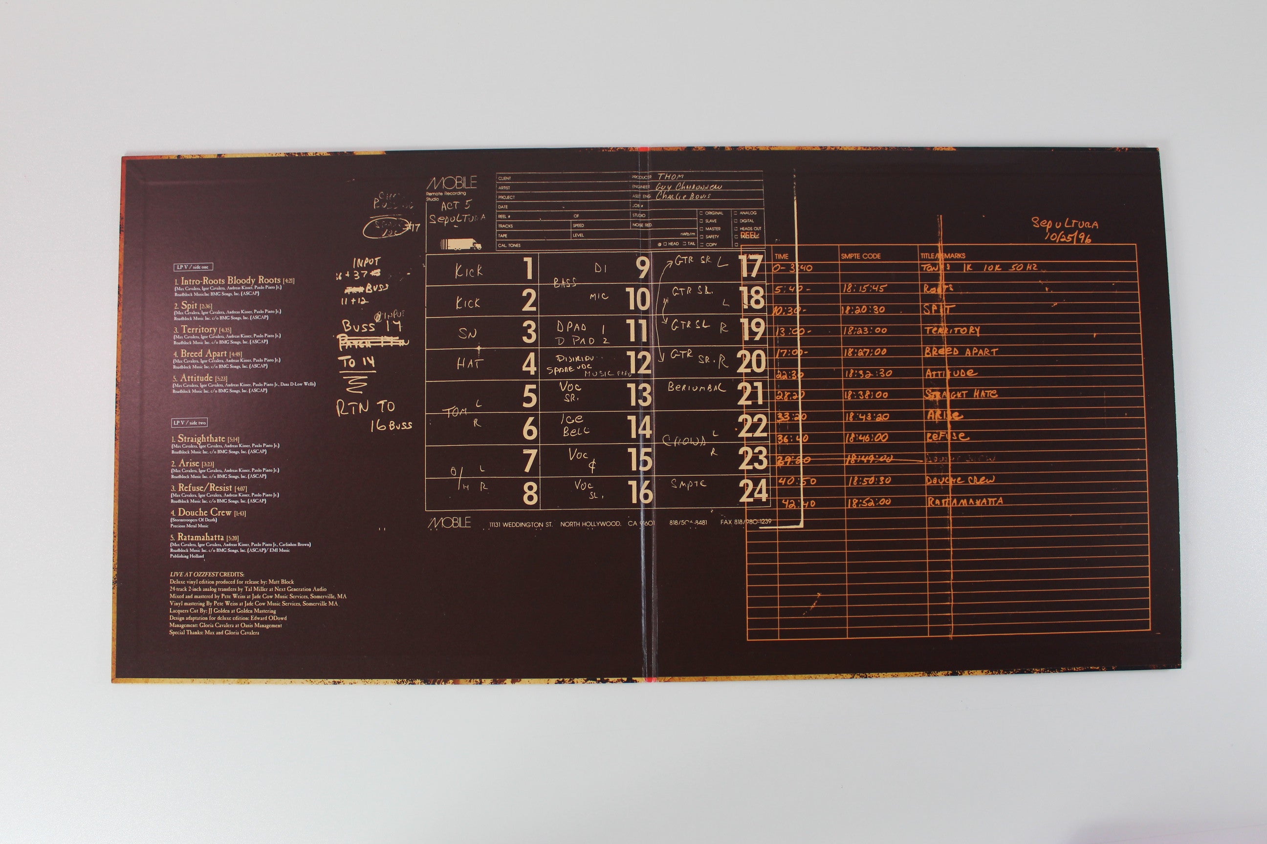 Sepultura - Roots on Roadrunner Ltd Colored Vinyl Box Set Reissue
