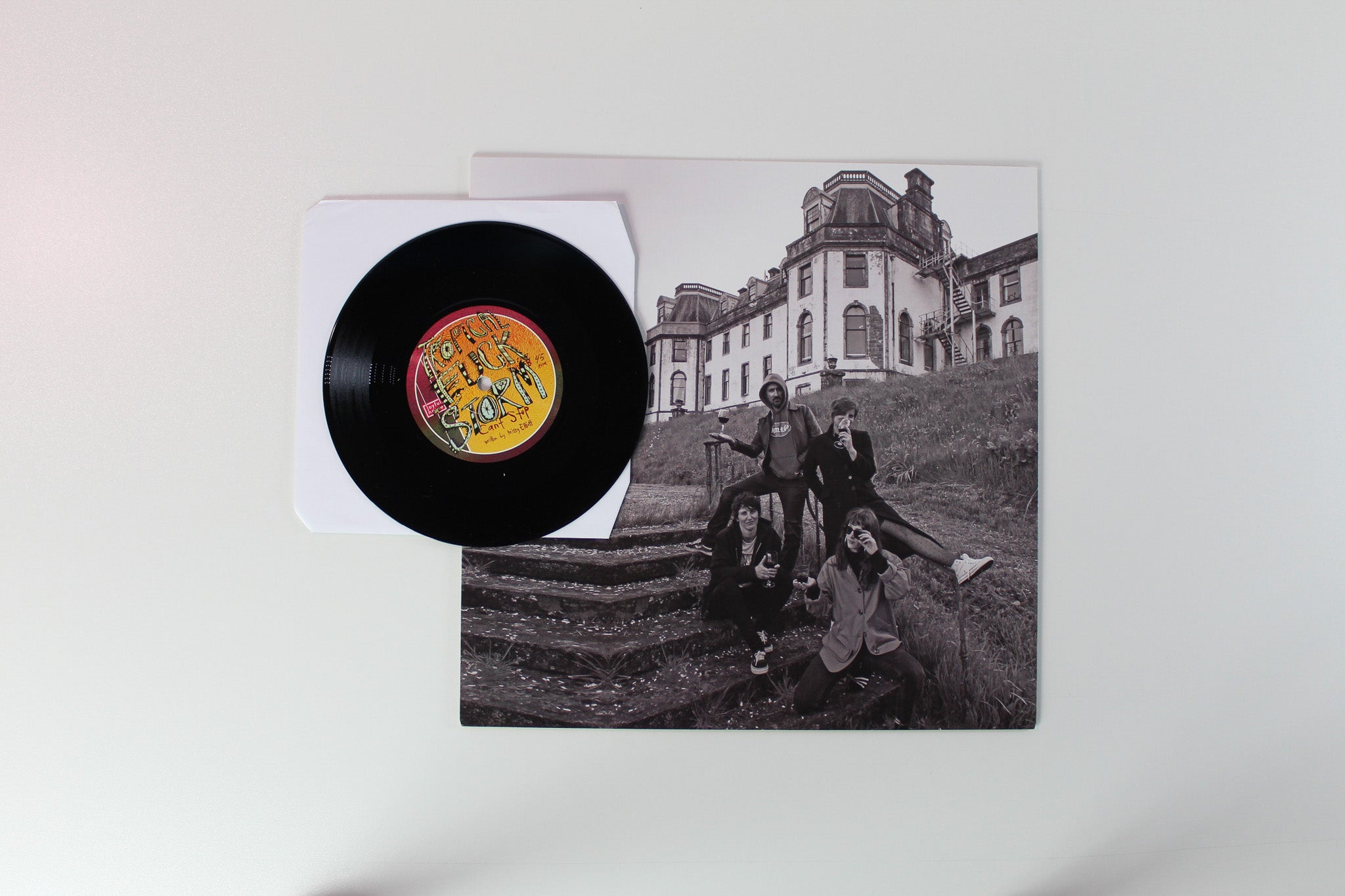 Tropical Fuck Storm - Braindrops on Joyful Noise Highlighter Yellow & Electric Blue Split Vinyl