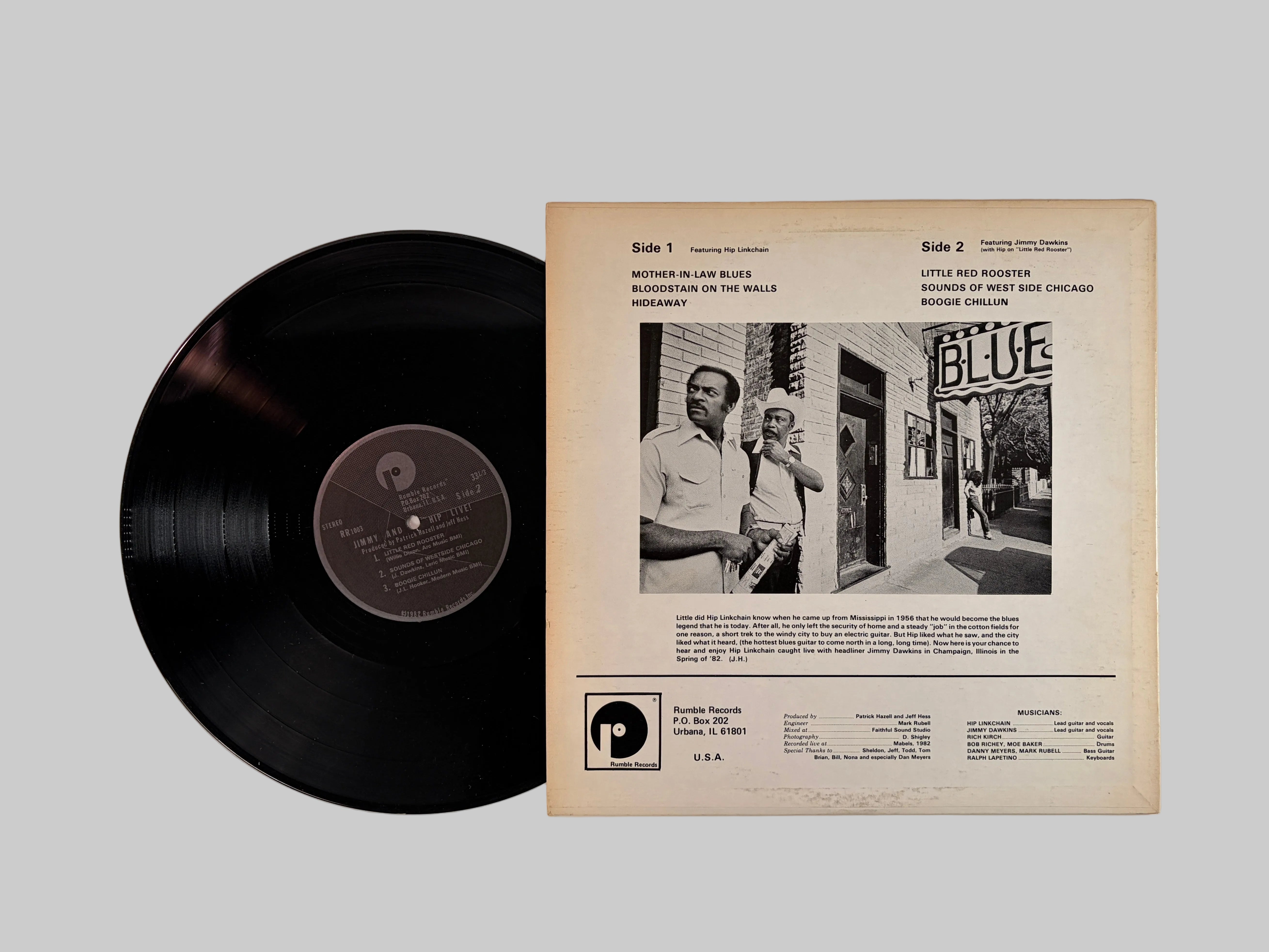 Jimmy Dawkins, Hip Linkchain - Live! on Rumble Records