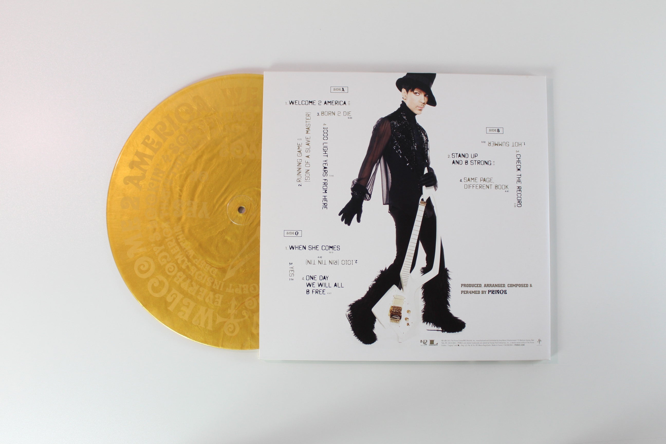 Prince - Welcome 2 America on NPG Legacy Ltd Gold Vinyl
