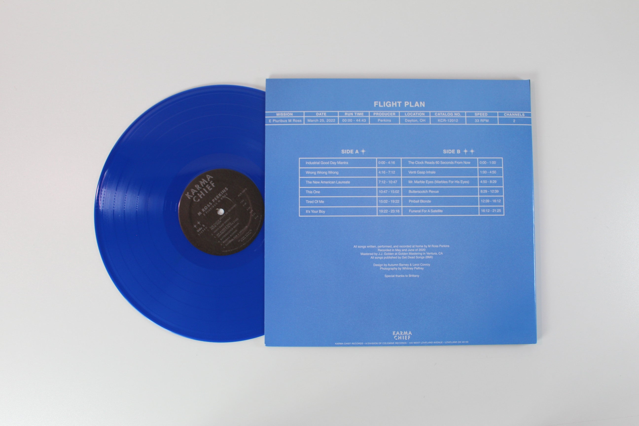 M Ross Perkins - E Pluribus M Ross on Karma Chief Records - Blue opaque vinyl