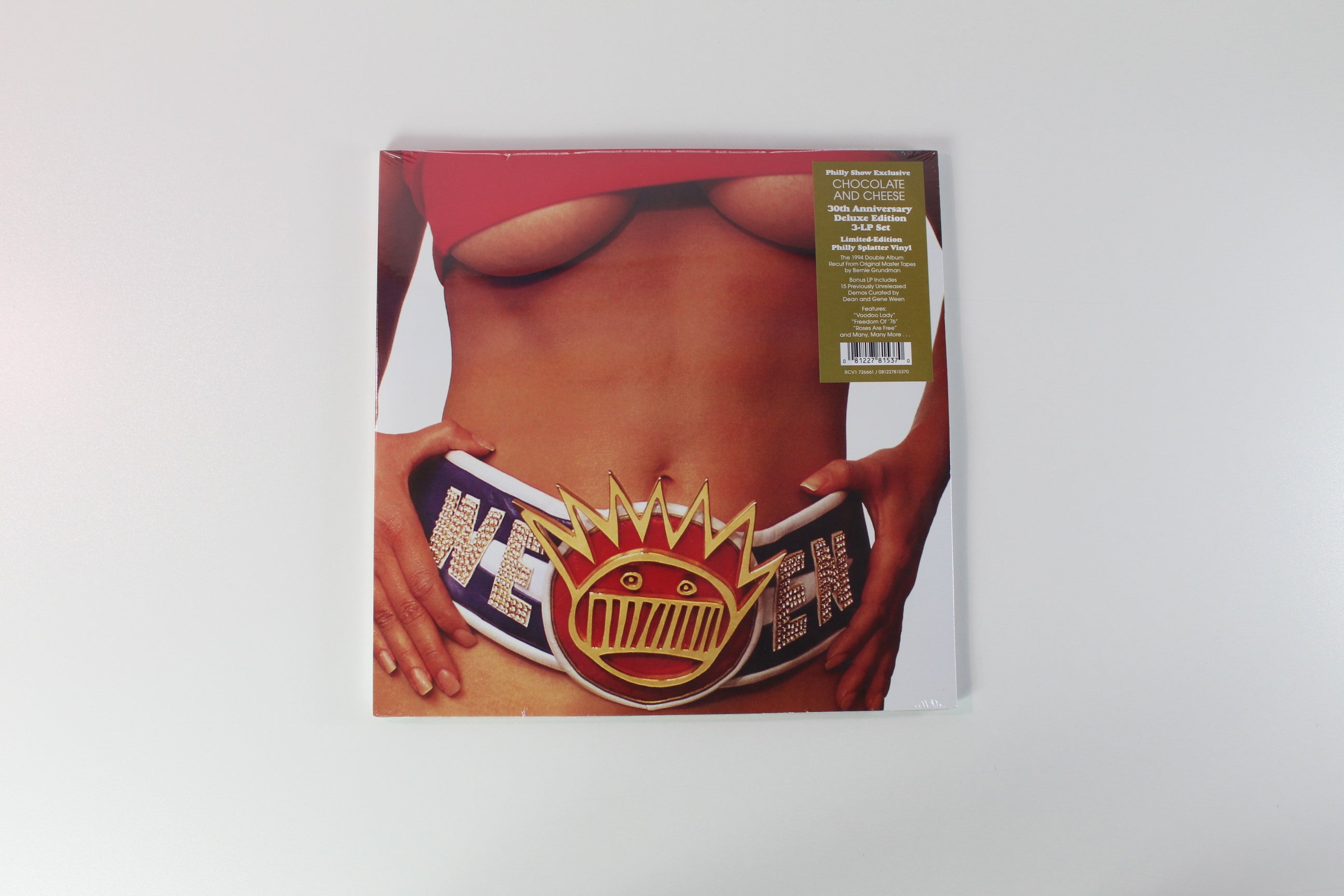 Ween - Chocolate And Cheese on Rhino Ltd 30th Anniversary Baby Blue/Maroon Splatter Vinyl Reissue Sealed