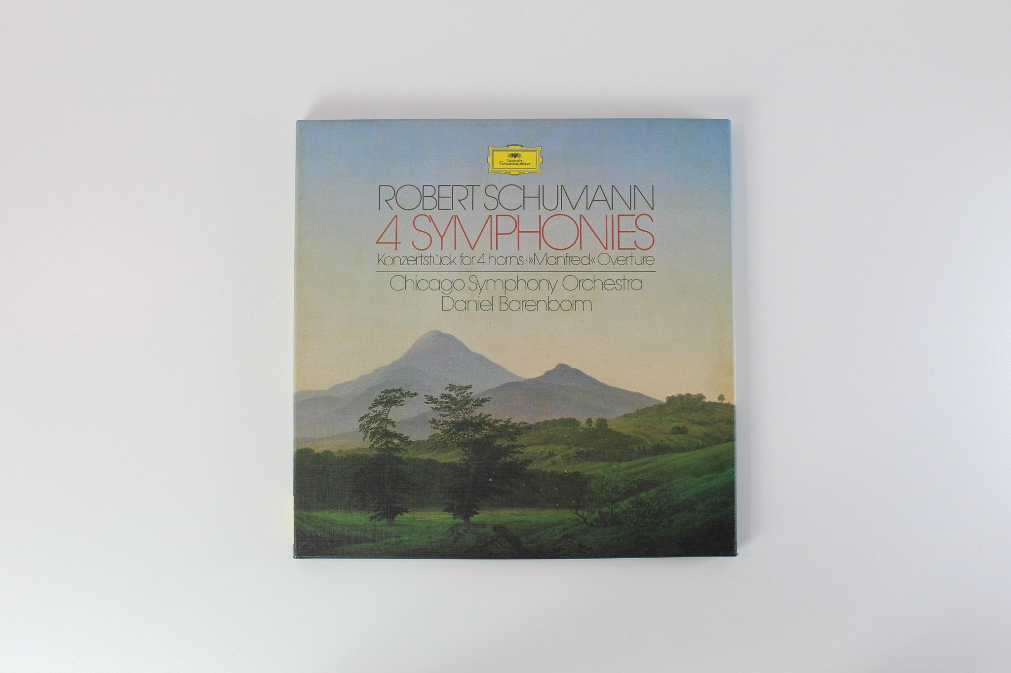 Robert Schumann, Chicago Symphony Orchestra, Daniel Barenboim - 4 Symphonies - Konzertstück For 4 Horns - >>Manfred<< Overture on Deutsche Grammophon
