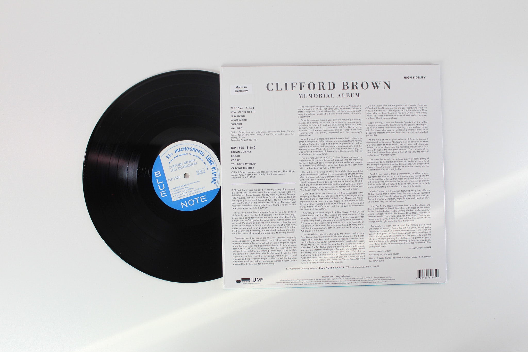 Clifford Brown - Memorial Album on Blue Note - Blue Note Classic Vinyl Series