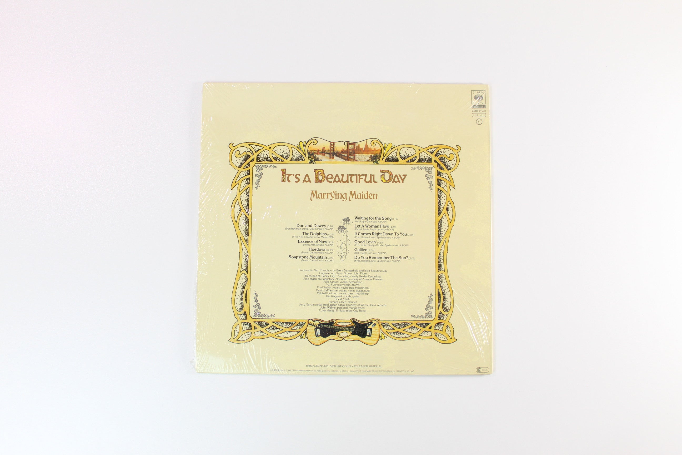 It's A Beautiful Day - Marrying Maiden on Embassy EU Reissue SEALED