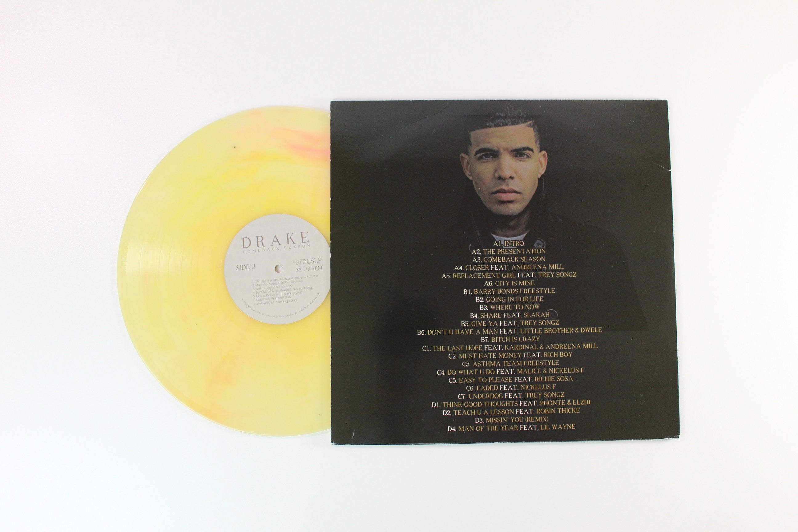 Drake - Comeback Season Unofficial Release on Orange/Yellow Marbled Vinyl