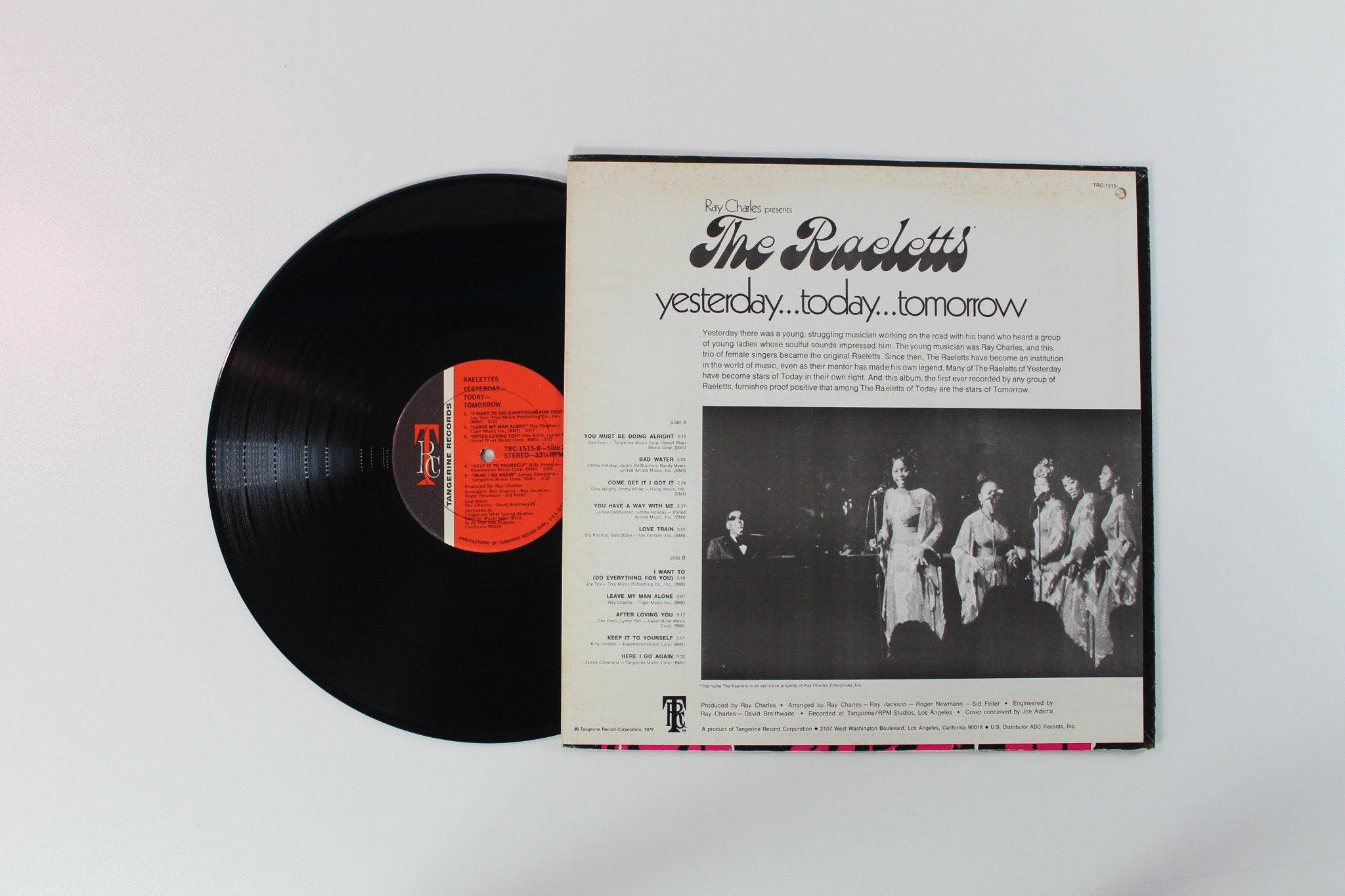 Ray Charles Presents The Raeletts - Yesterday...Today...Tomorrow on Tangerine Records