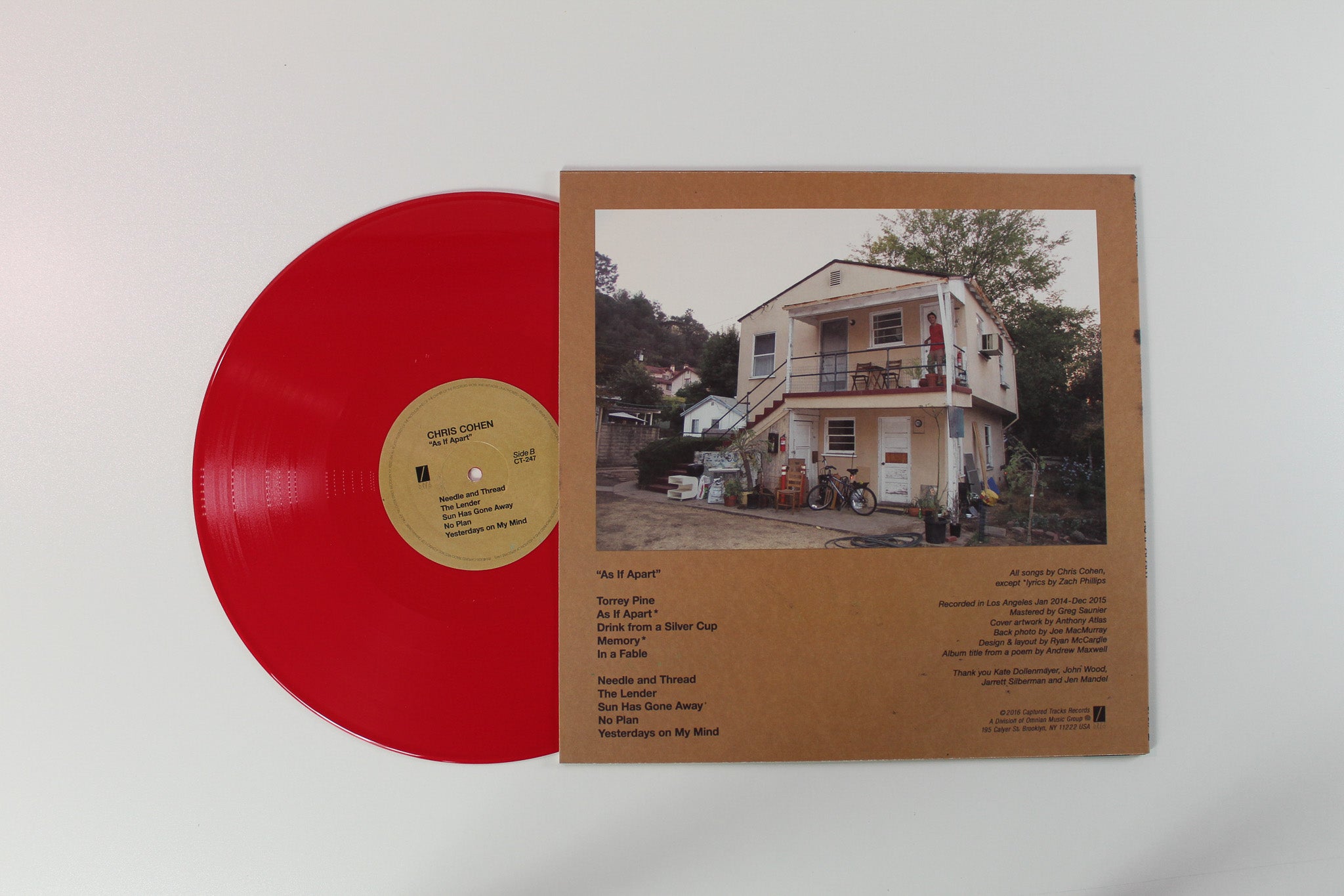 Chris Cohen - As If Apart on Captured Tracks - Red Vinyl