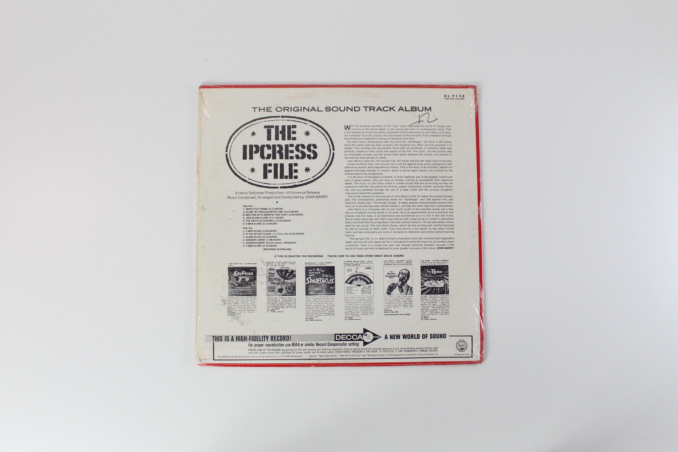 John Barry - The Ipcress File (The Original Soundtrack Album) on Decca – Mono – Sealed