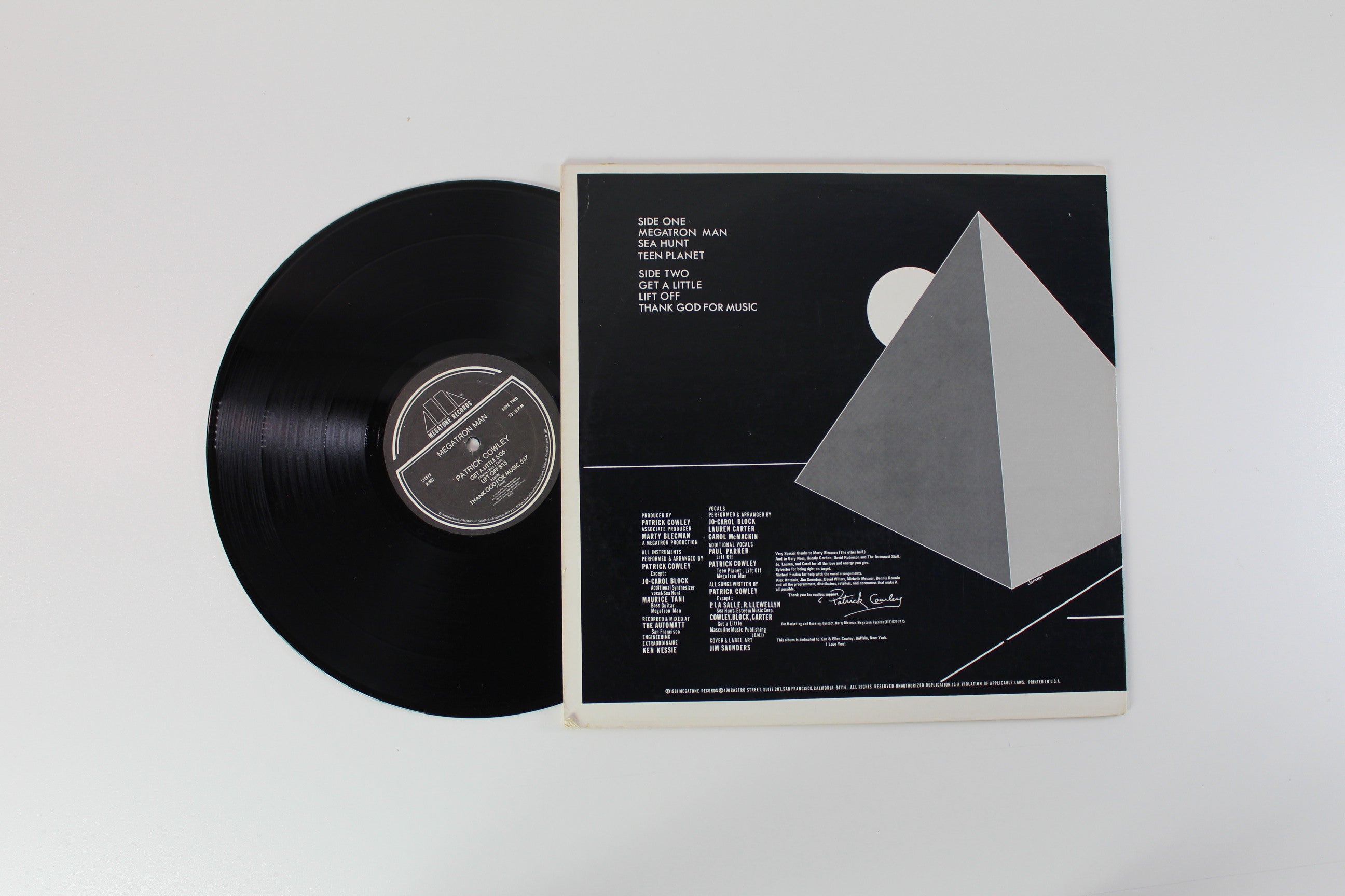 Patrick Cowley - Megatron Man on Megatone Records - 12" Single