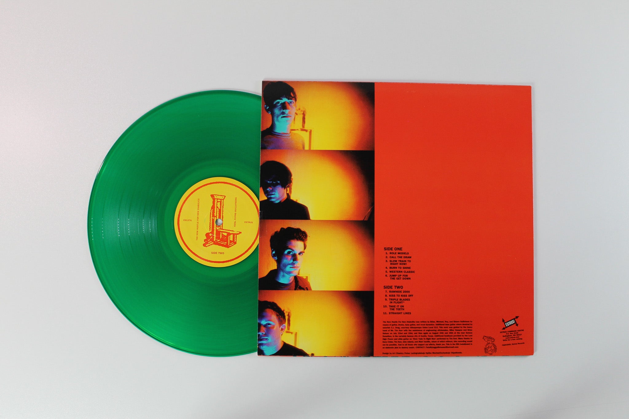 The Fatal Flyin' Guilloteens - The Now Hustle For New Diaboliks on Estrus Records - Green Vinyl