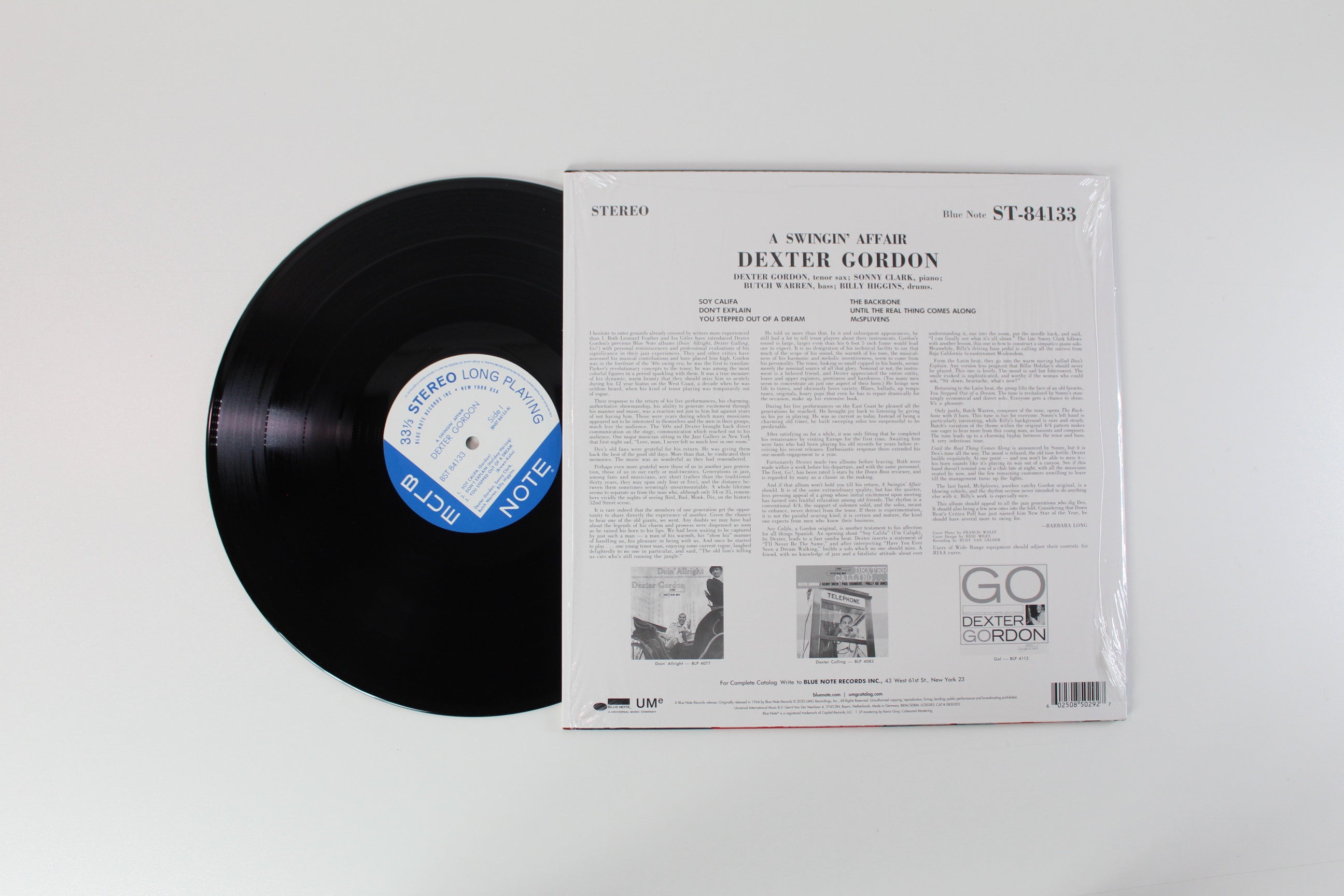 Dexter Gordon - A Swingin' Affair on Blue Note – Blue Note 80 Vinyl Reissue Series – 180g – Reissue
