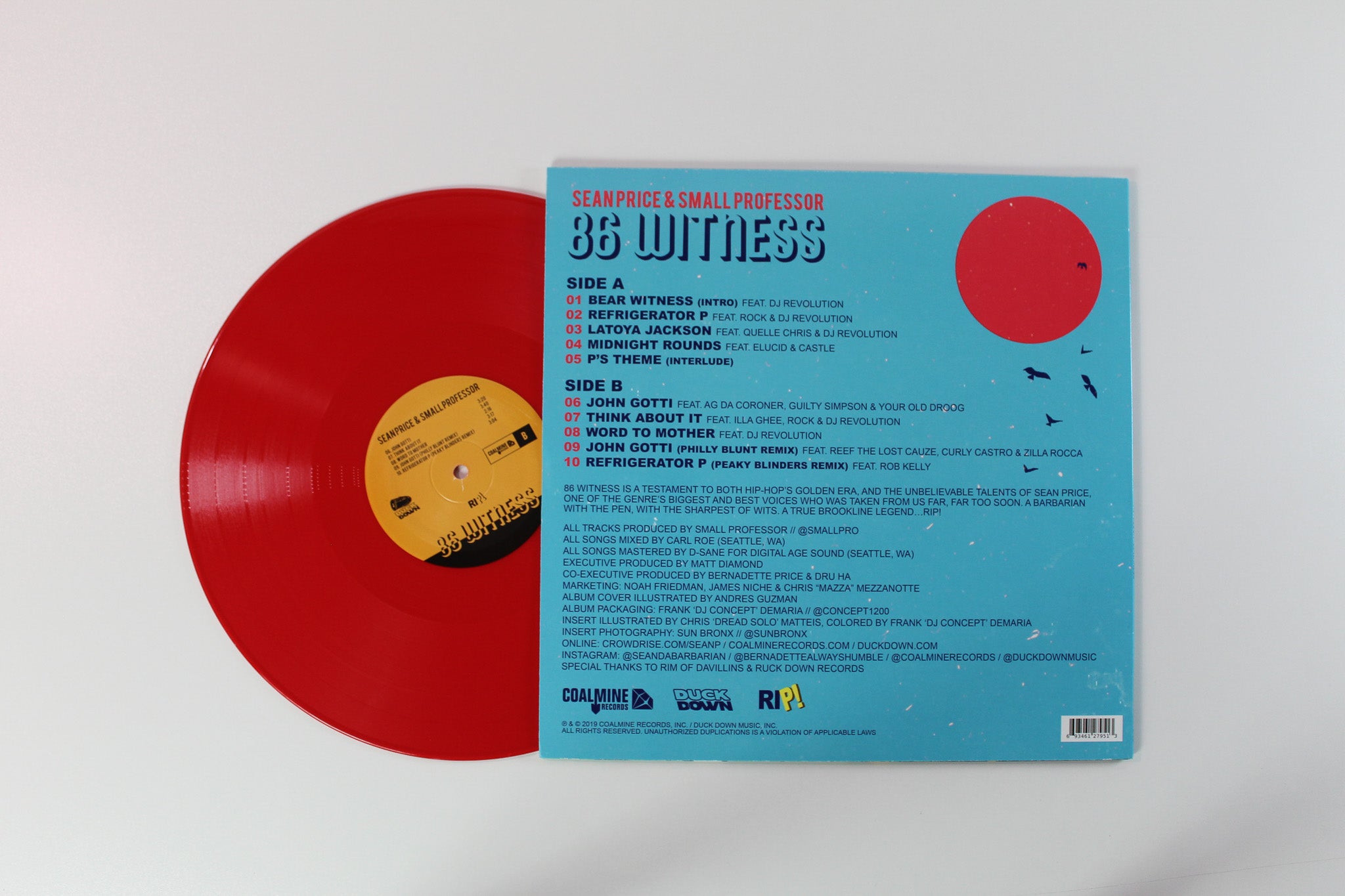 Sean Price - 86 Witness on Coalmine Records - Red Vinyl